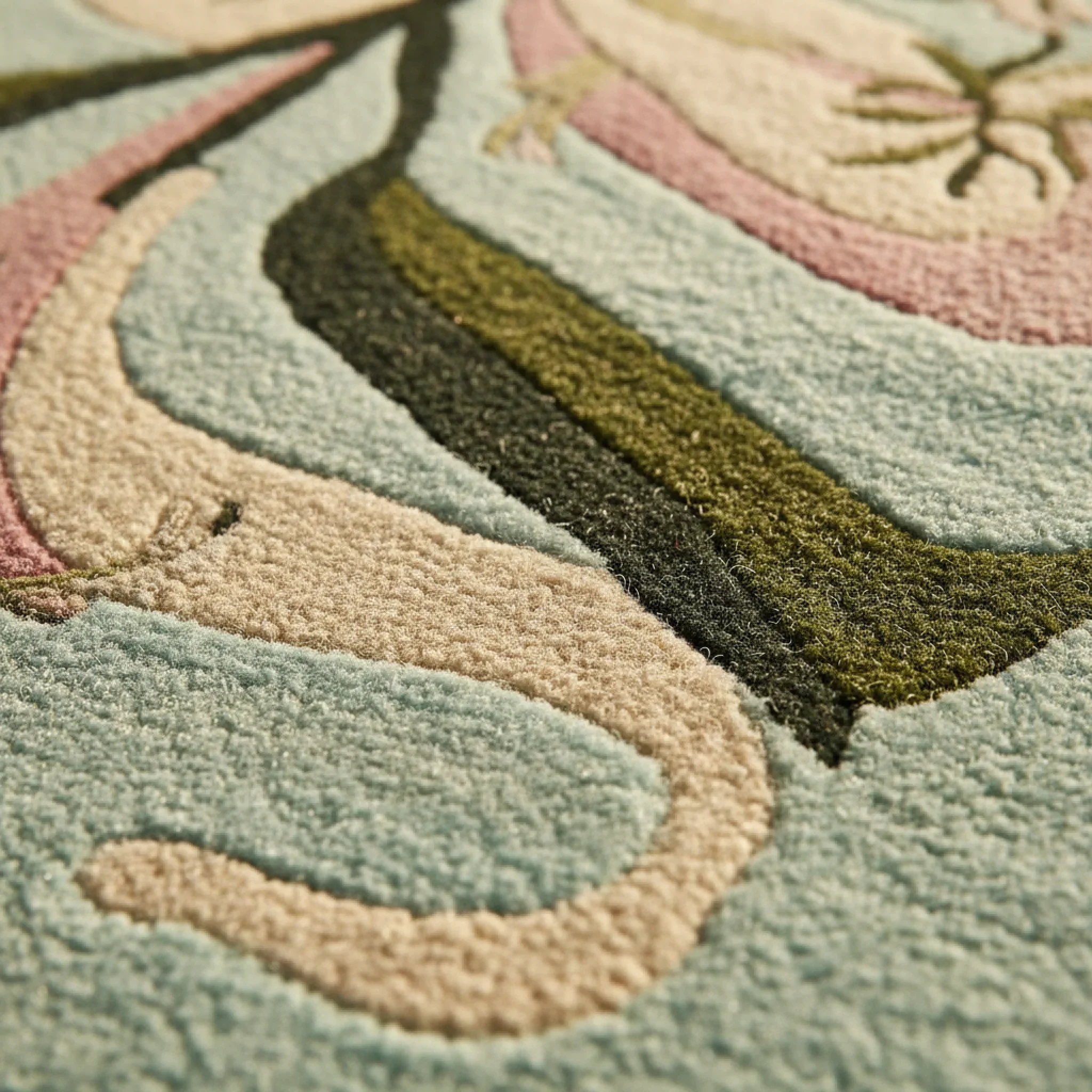 Merry Woodland Twirl Hand Tufted Rug - Image 3
