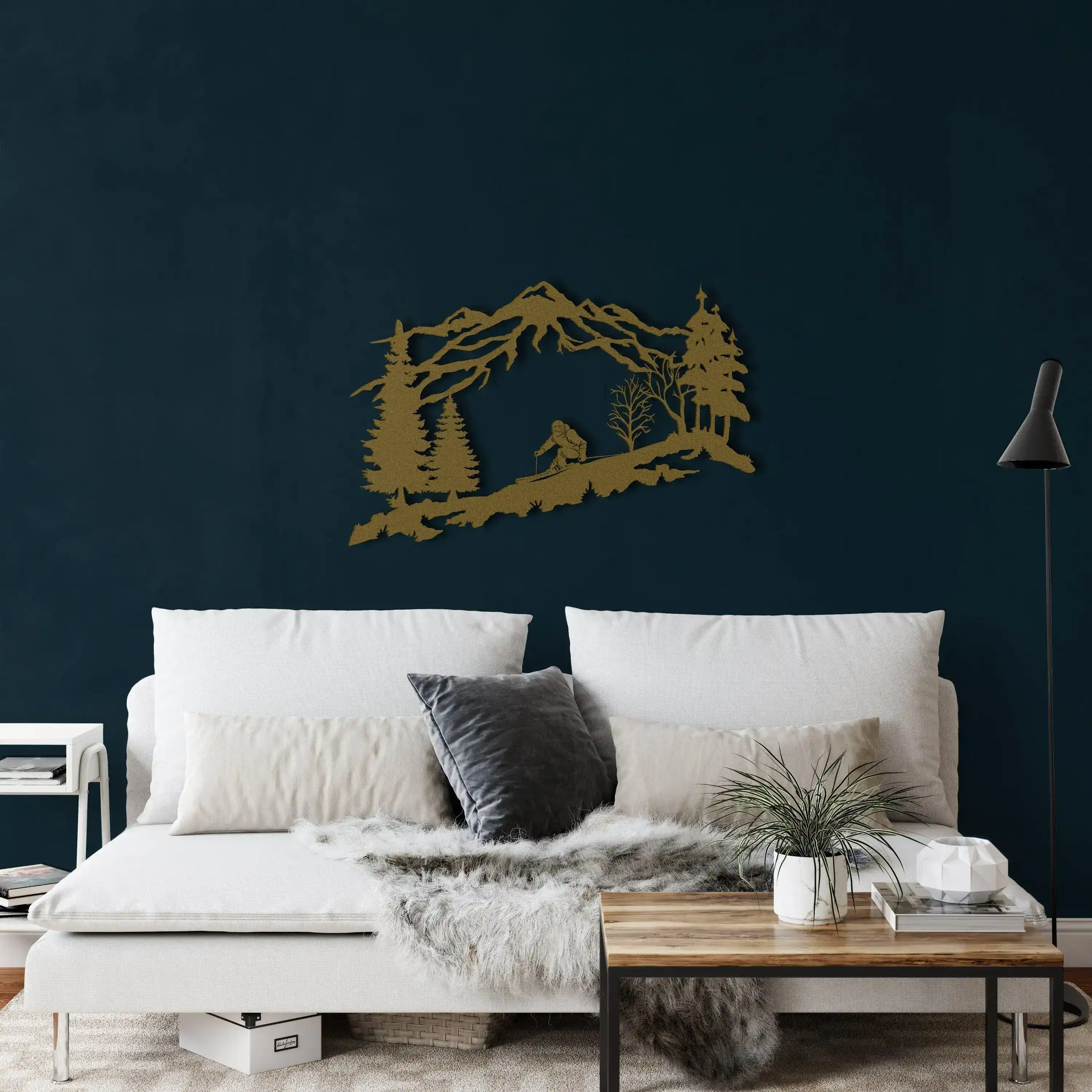 Metal Skier Metal Wall Hanging Decor - Image 14
