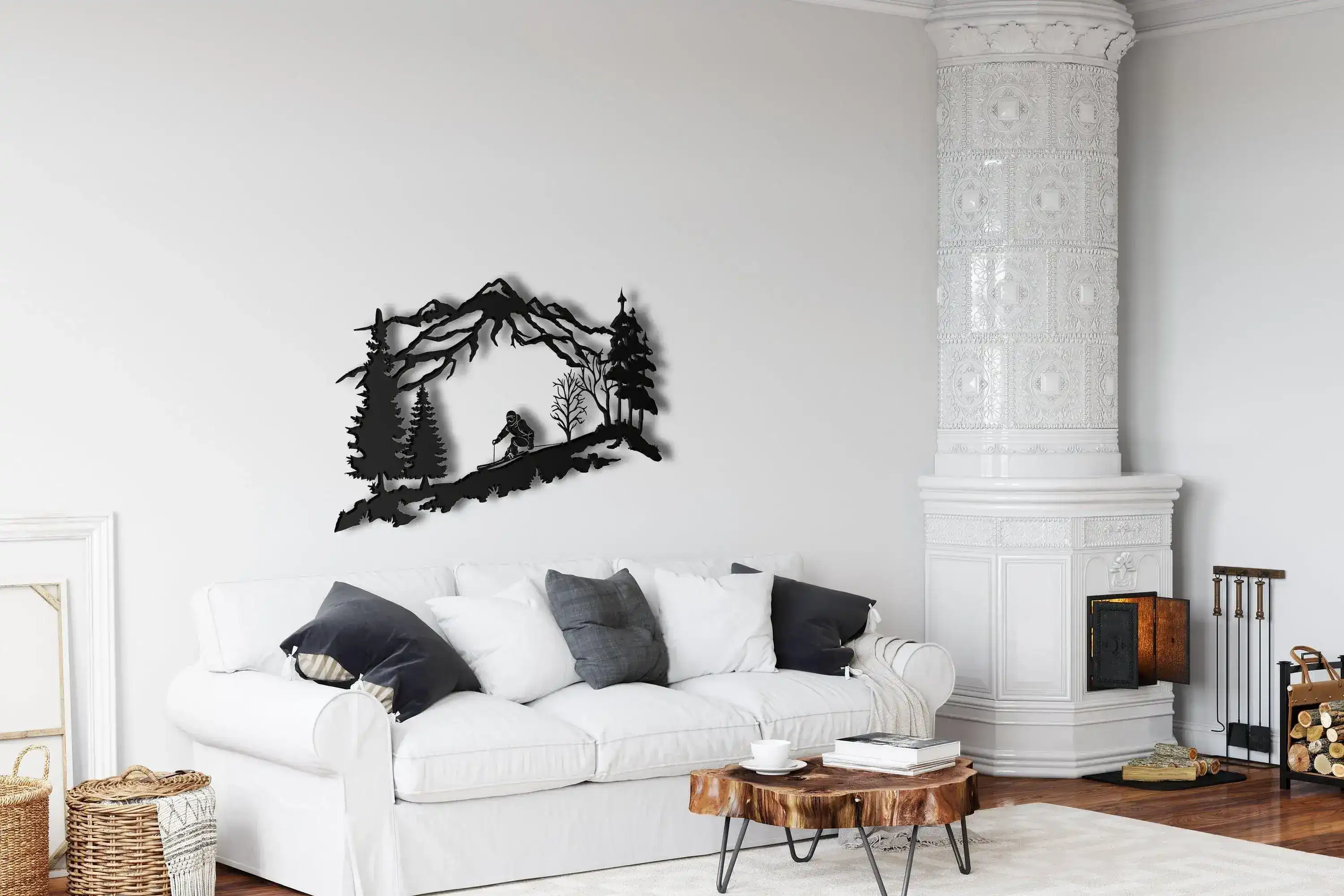 Metal Skier Metal Wall Hanging Decor - Image 7