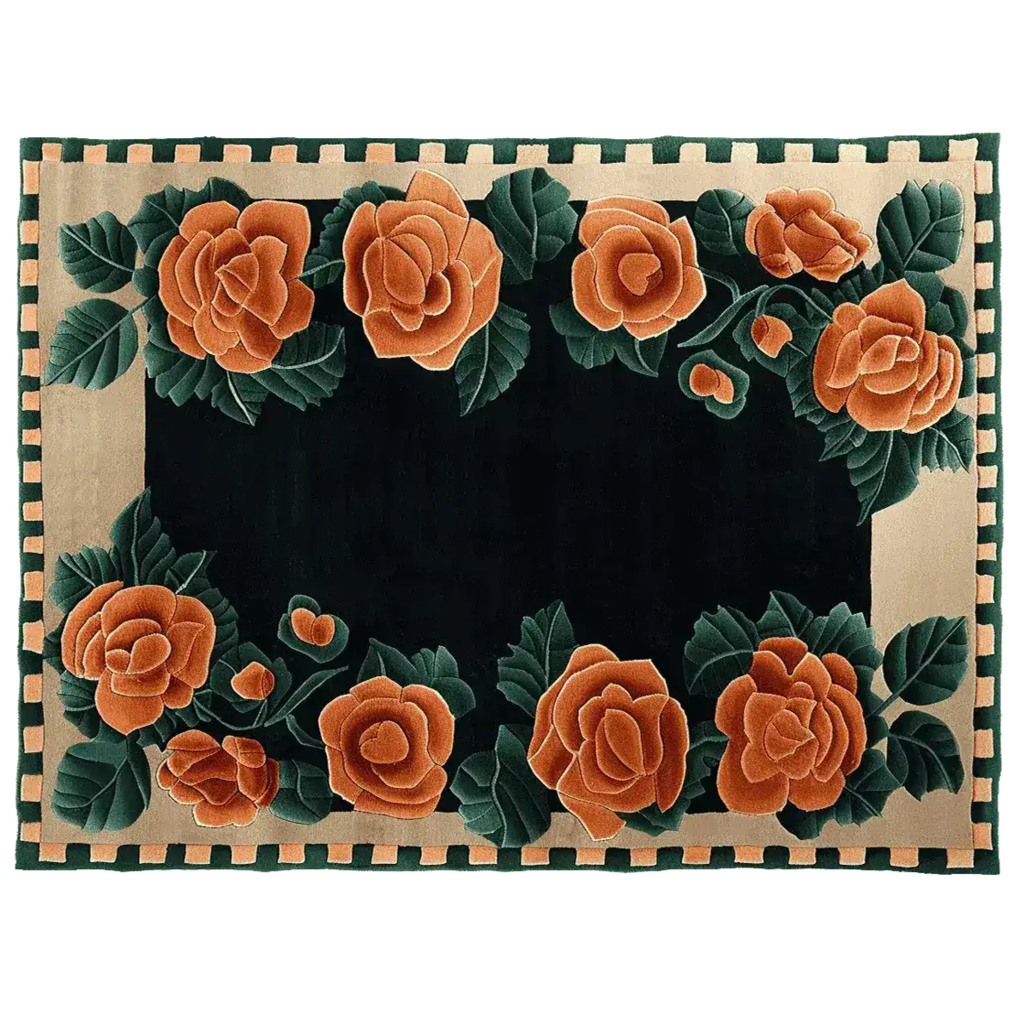 Midnight Blossom Grace Hand Tufted Rug - Image 3