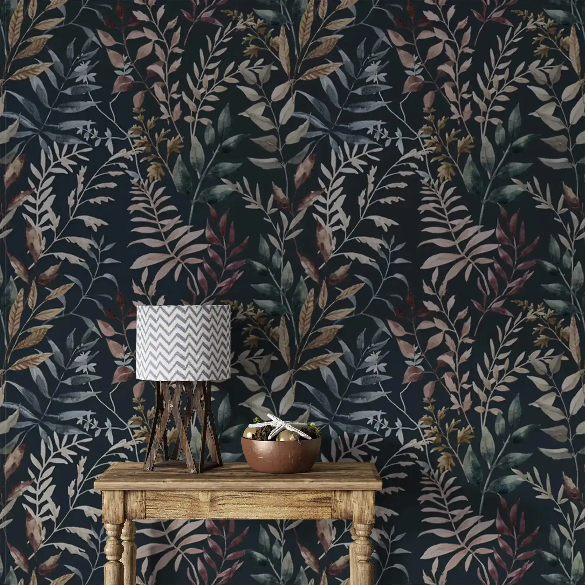 Midnight Botanical Haven Wallpaper - Image 4