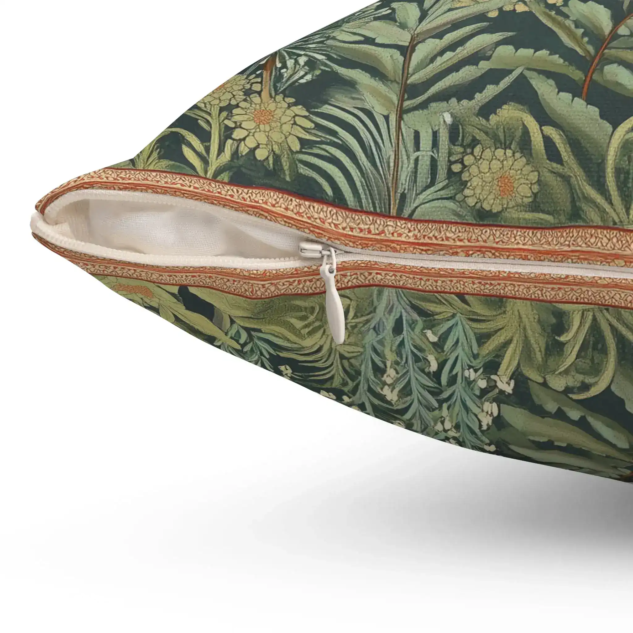 Midnight Botanical Tapestry Throw Pillow - Image 3