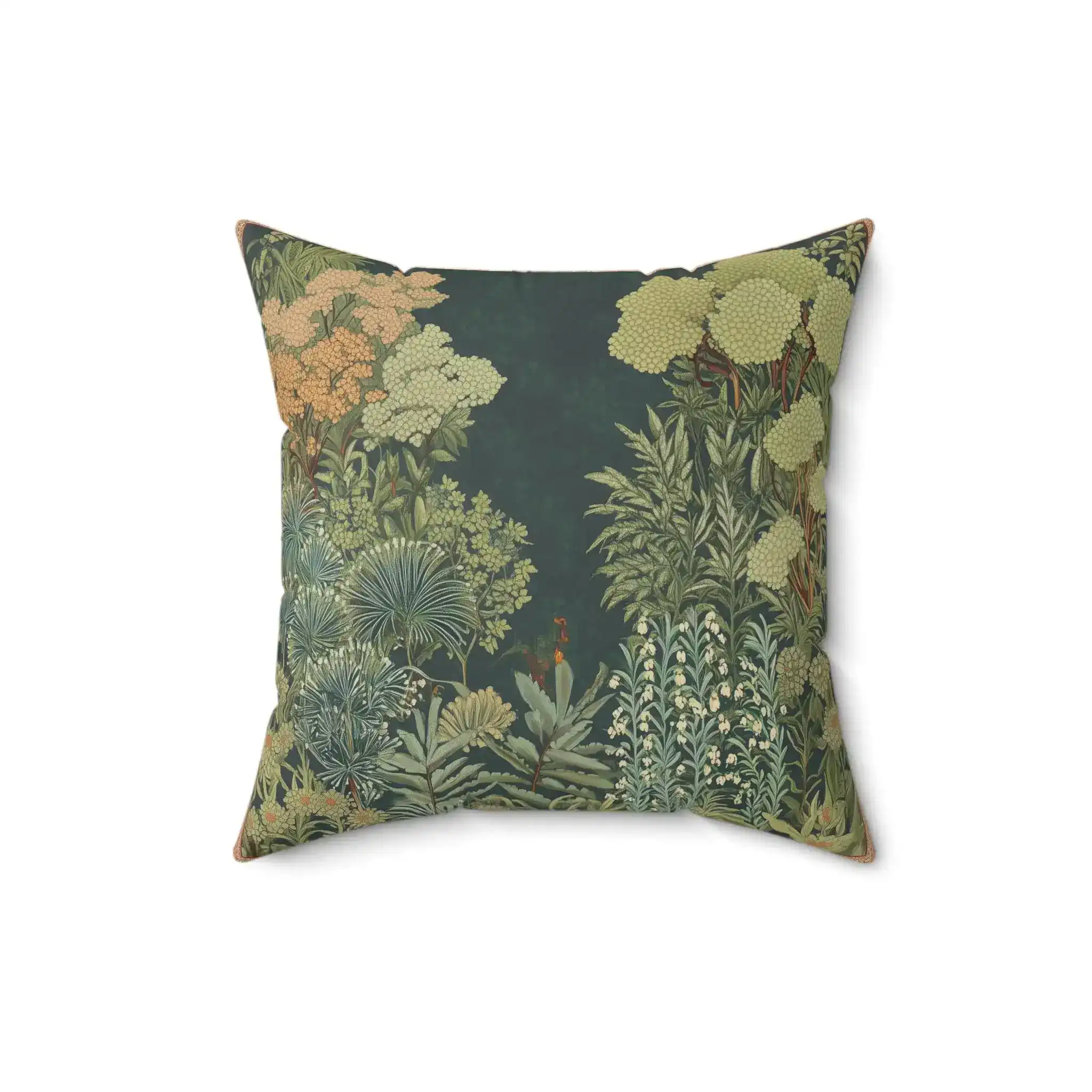 Midnight Botanical Tapestry Throw Pillow - Image 4