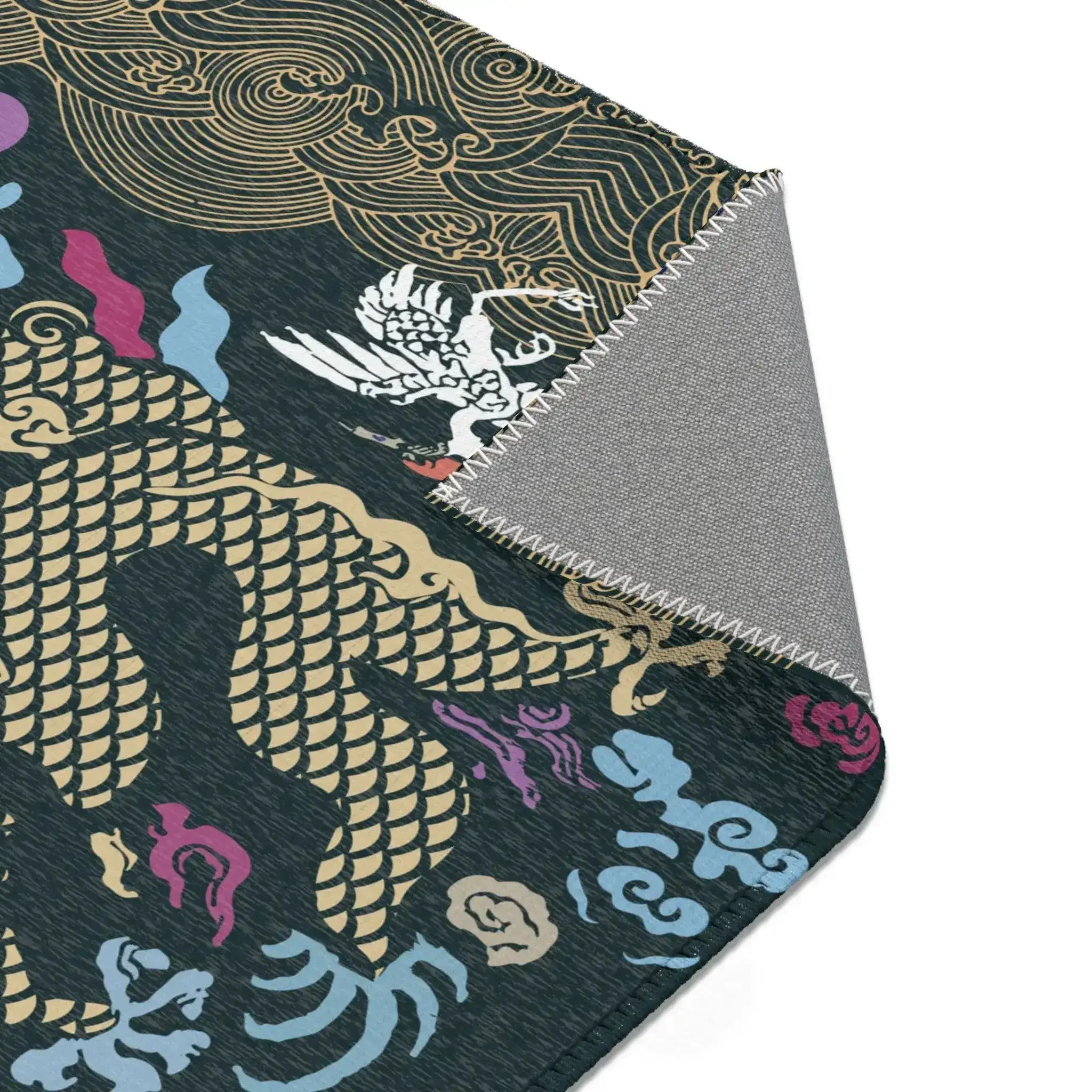 Midnight Celestial Dragon Accent Rug - Image 6