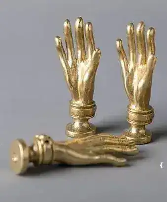 Mini Gold Hand Cabinet Drawer Knobs - Set of 2 - Image 10
