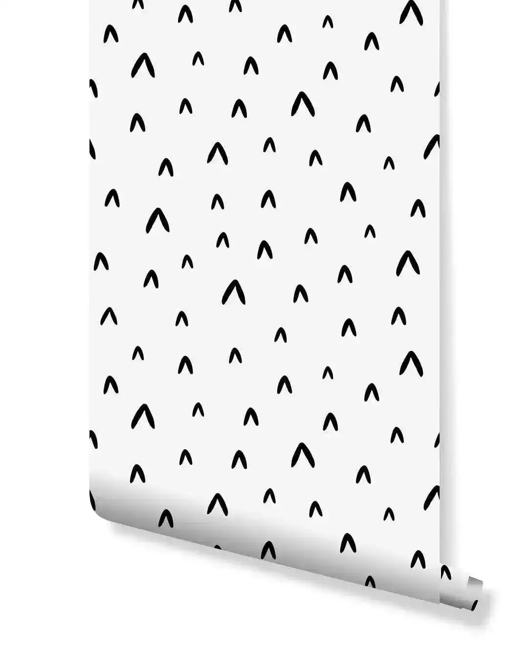 Minimalistic Black and White Chevron Removable Wallpaper - Image 2