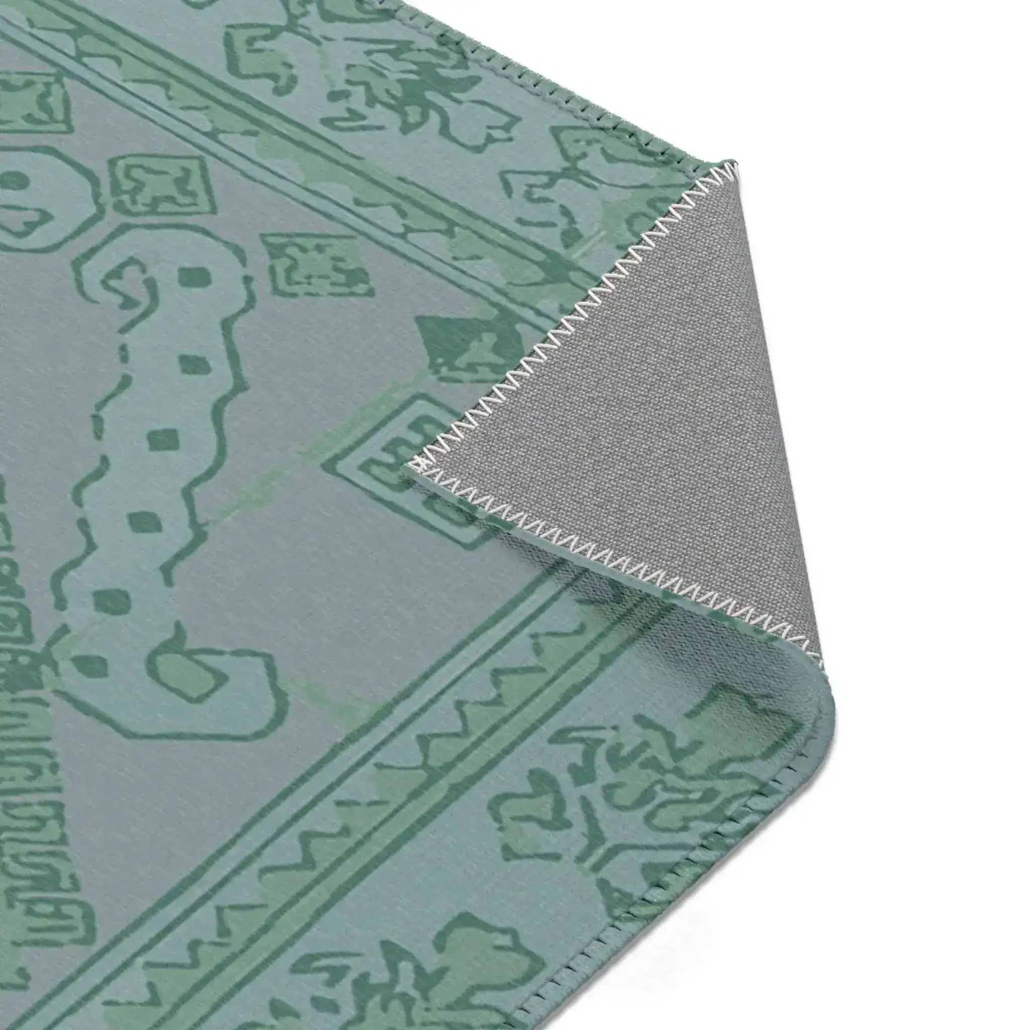 Mint Green Southwestern Medallion Accent Rug - Image 5