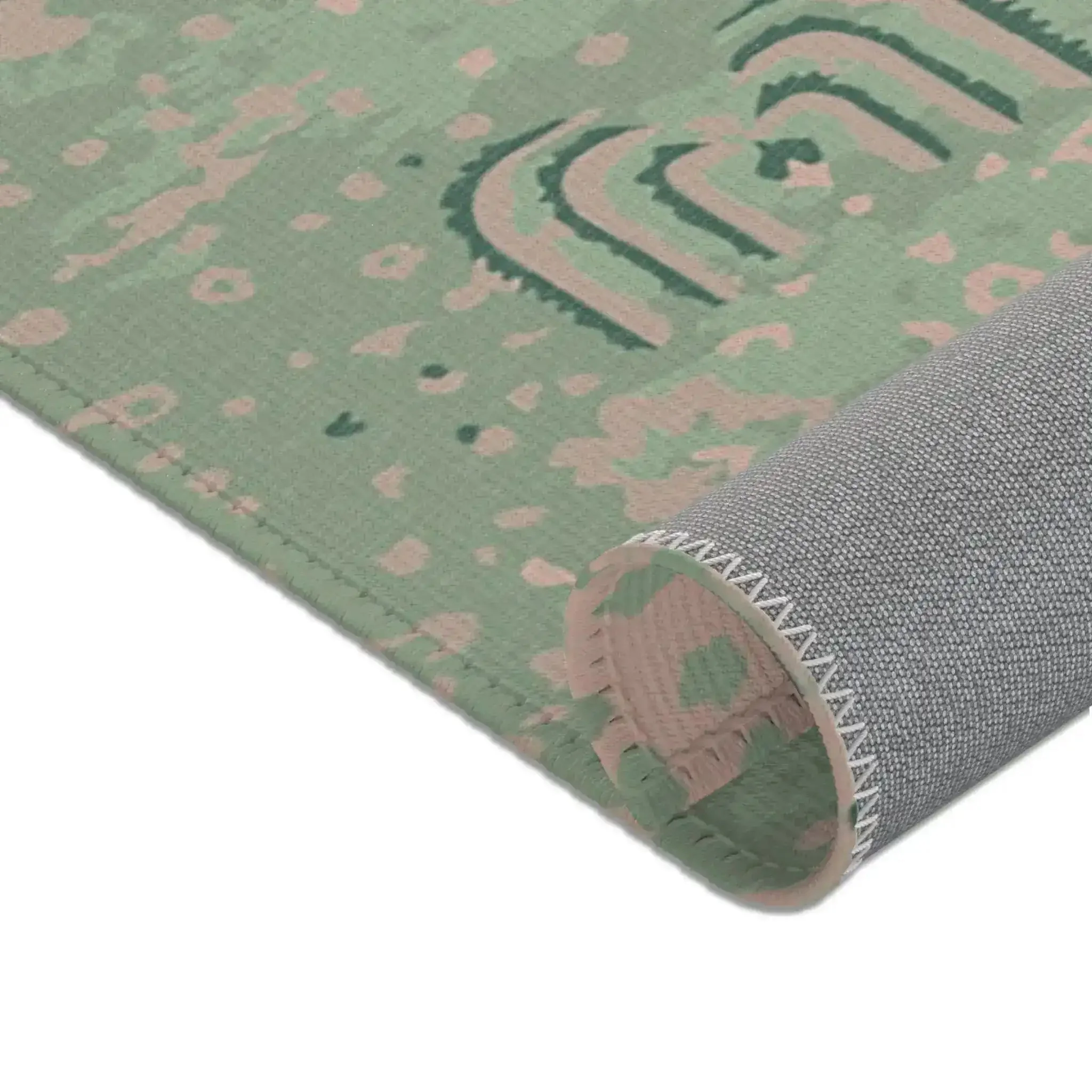 Mint Green Vintage Boho Accent Rug - Image 4
