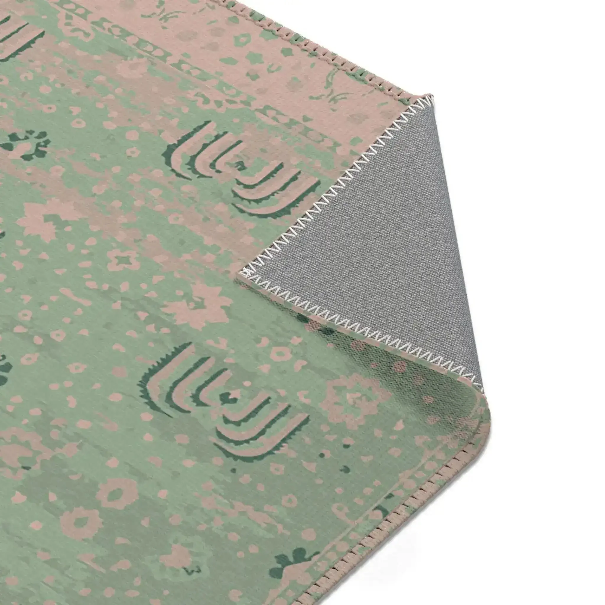 Mint Green Vintage Boho Accent Rug - Image 6