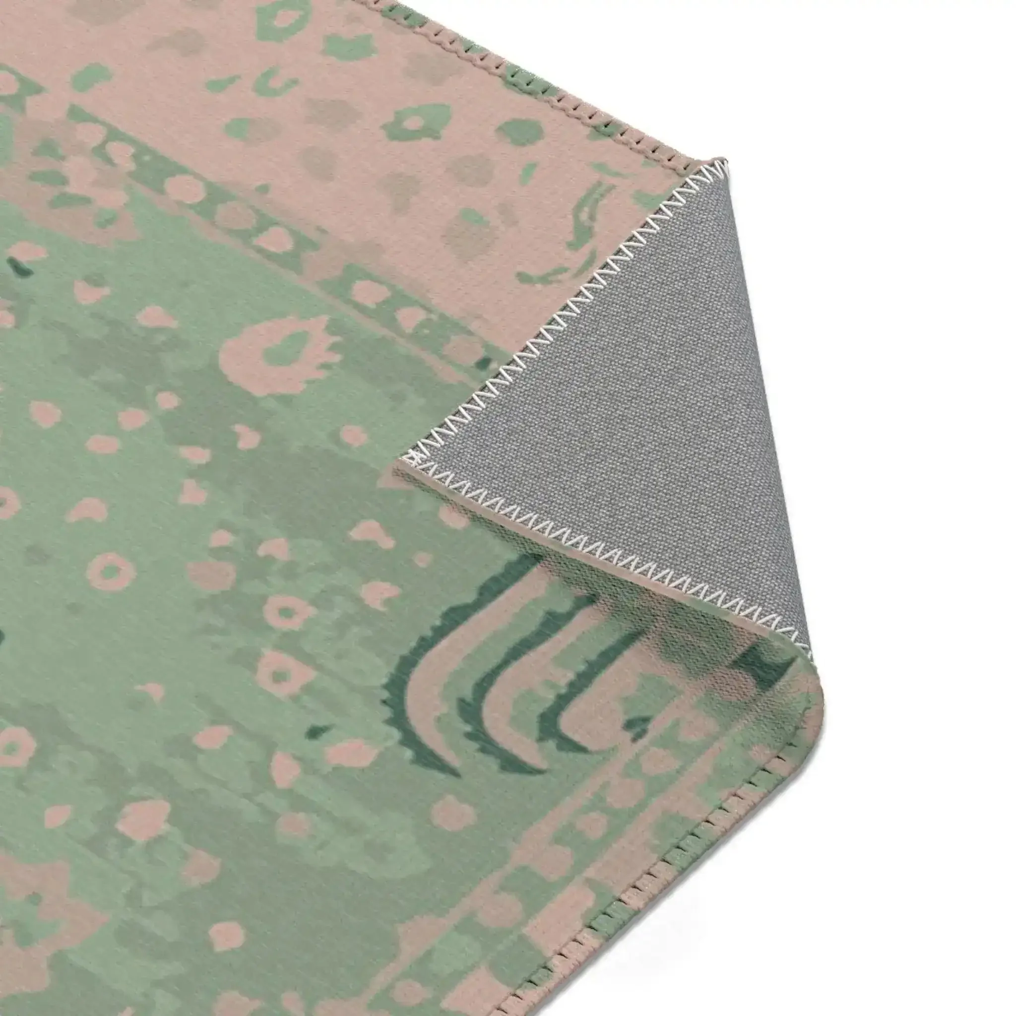 Mint Green Vintage Boho Accent Rug - Image 8