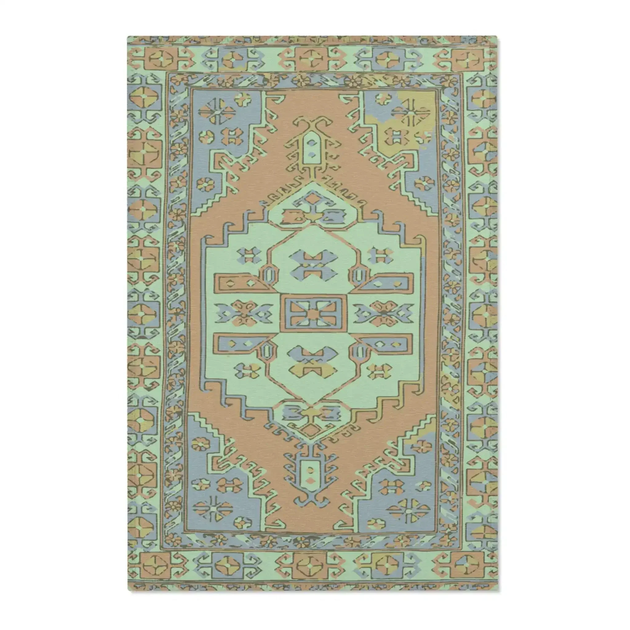 Mint, Terracotta & Sky Blue Southwestern Accent Rug - Image 2
