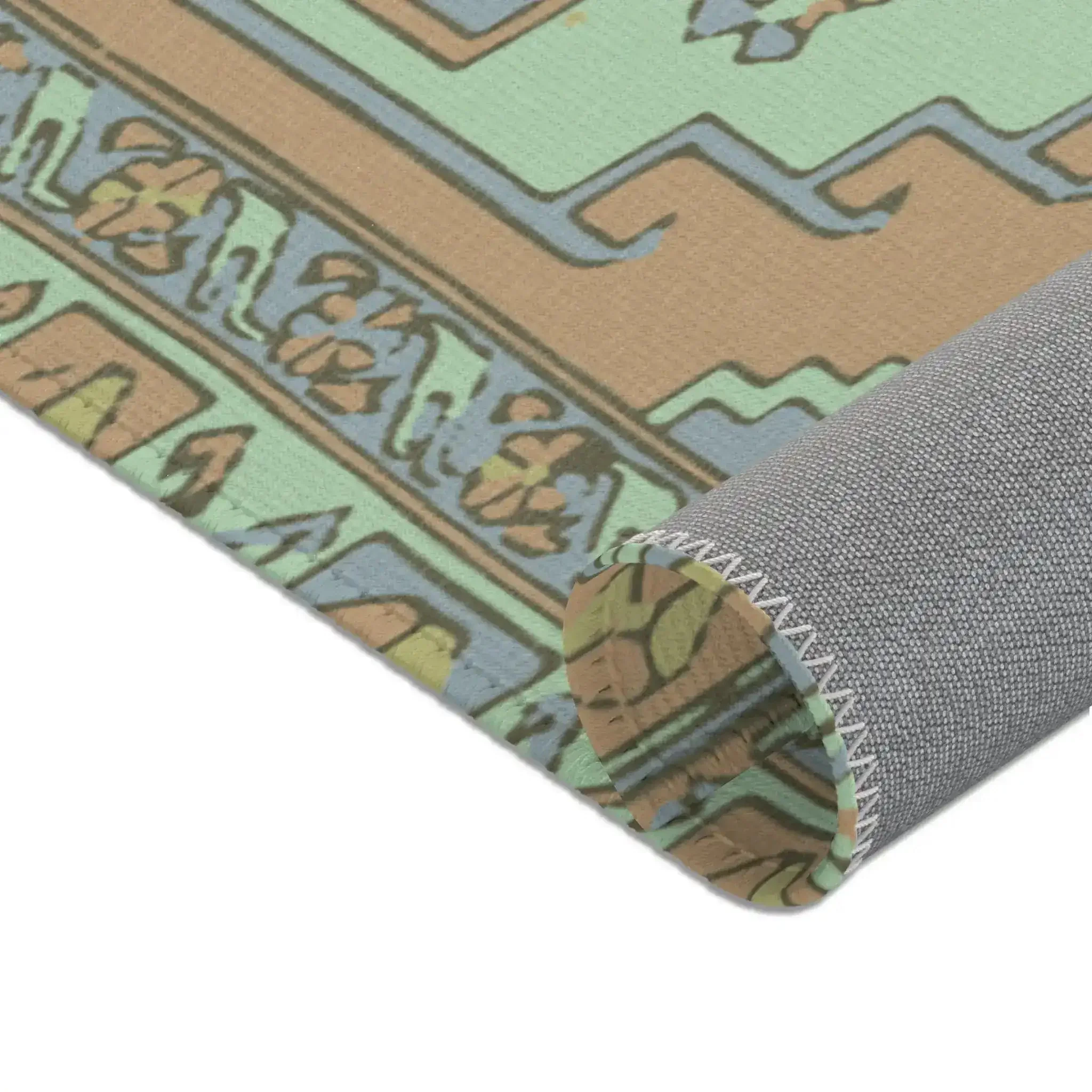 Mint, Terracotta & Sky Blue Southwestern Accent Rug - Image 4