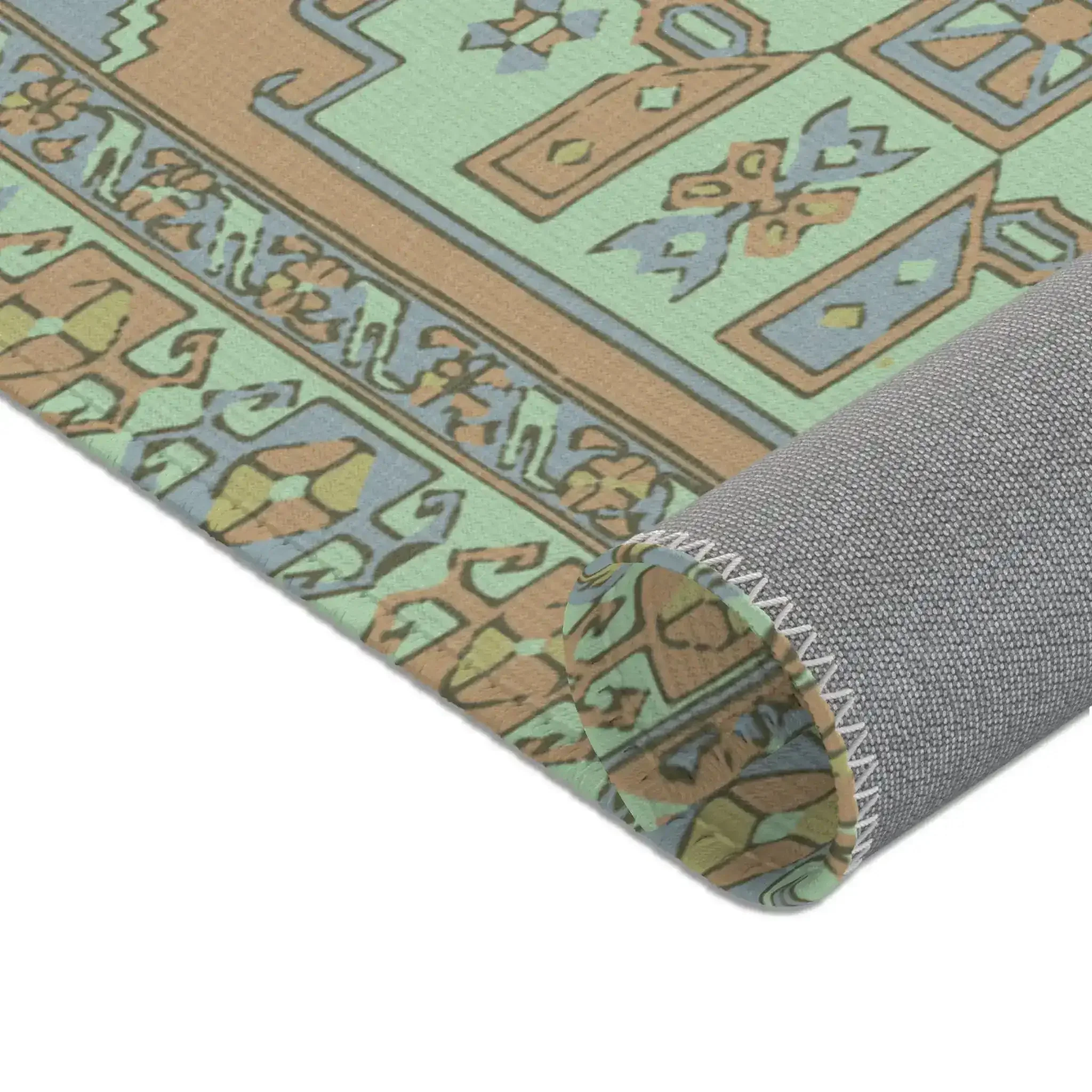 Mint, Terracotta & Sky Blue Southwestern Accent Rug - Image 7