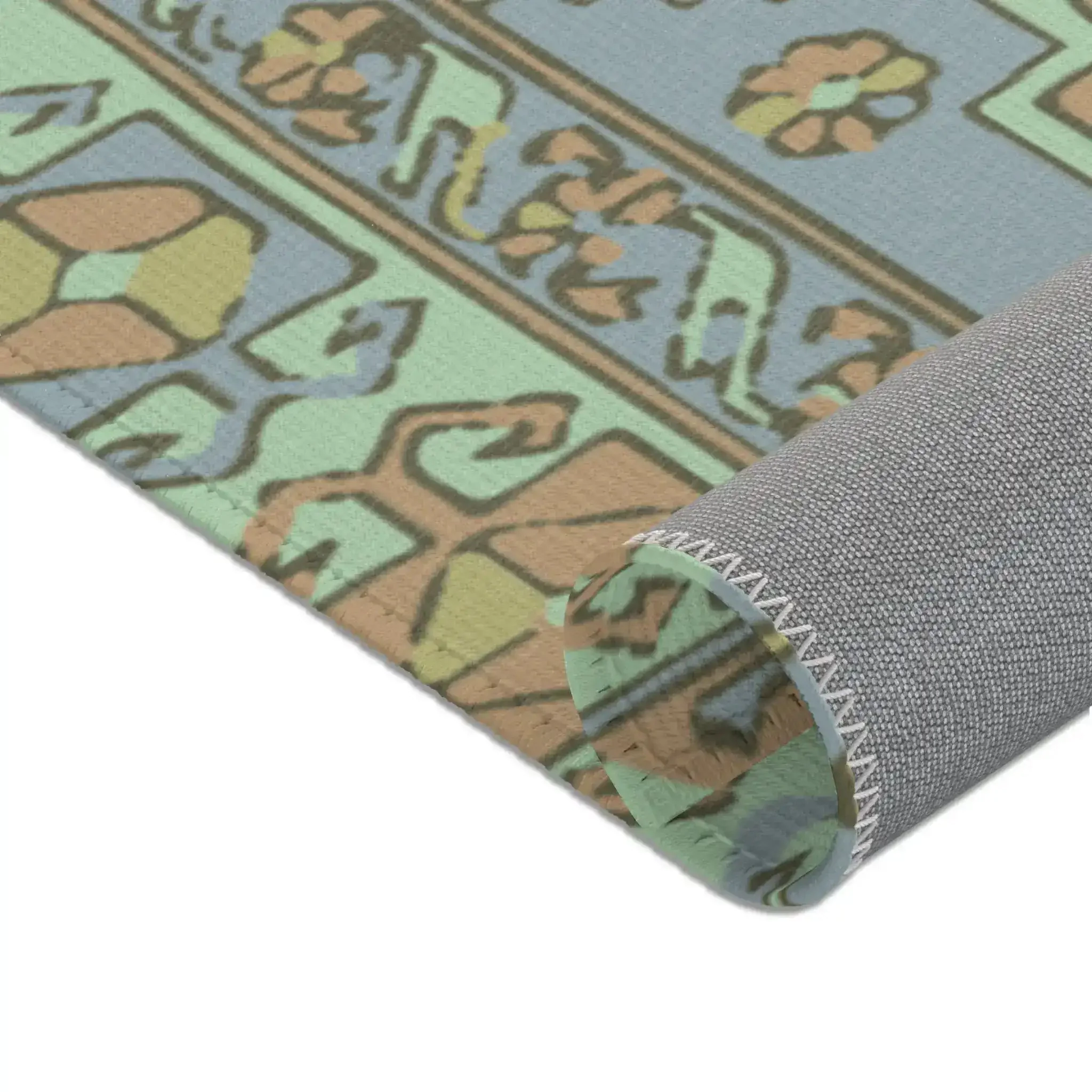 Mint, Terracotta & Sky Blue Southwestern Accent Rug - Image 9