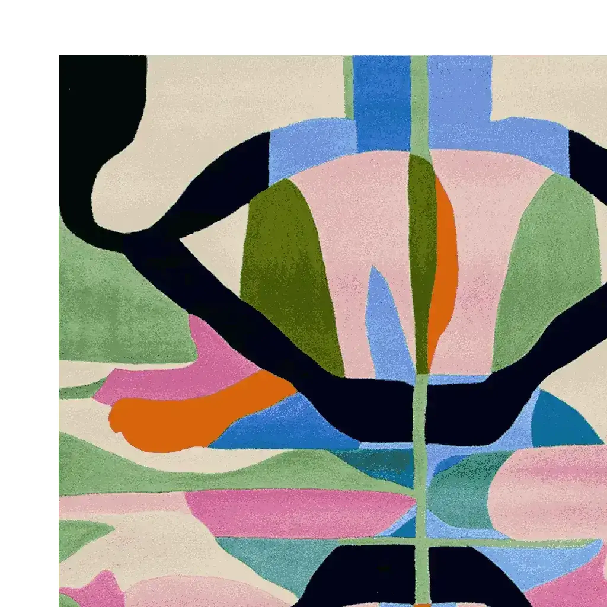 Mirrored Bloomscape Flow Hand Tufted Rug - Image 4