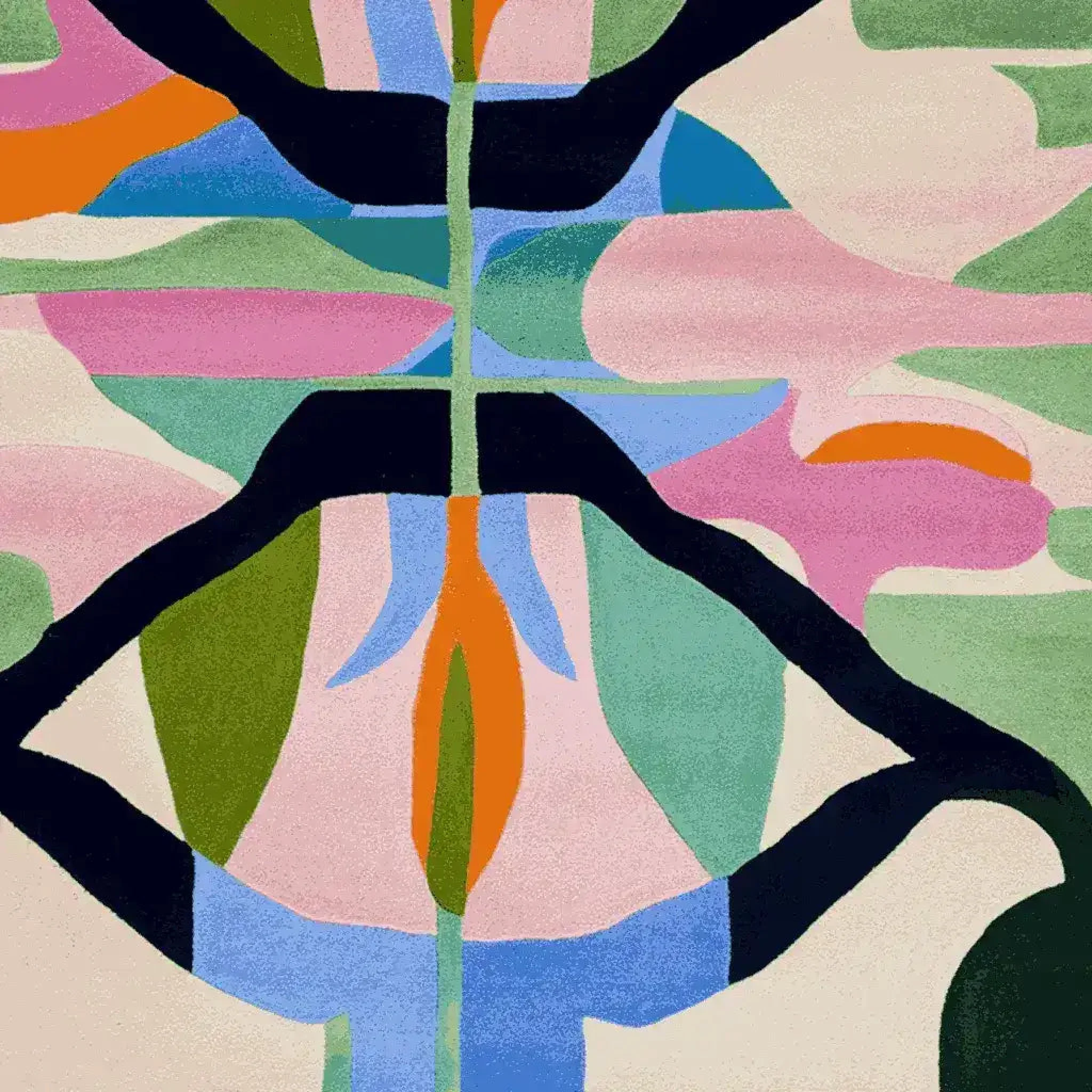Mirrored Bloomscape Flow Hand Tufted Rug - Image 5