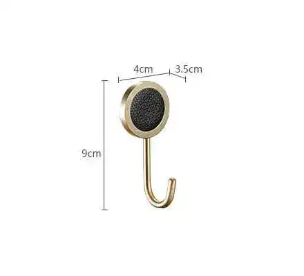 Modern Brass Shell Leather Wall Organizer Hook - Image 14