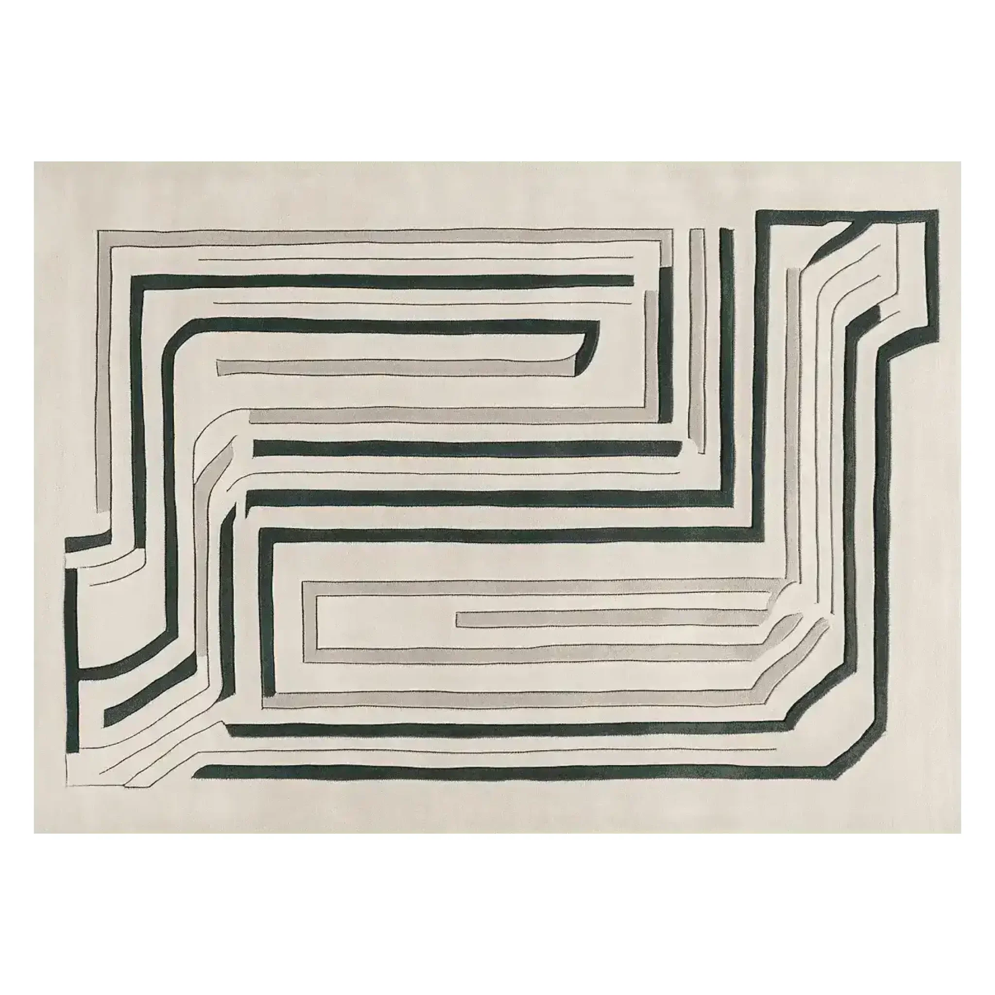 Modern Motion Maze Hand Tufted Rug - Image 3