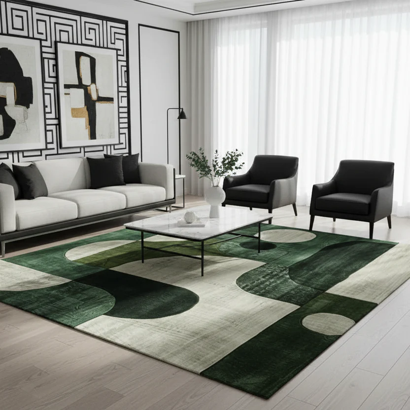 Monochrome Chic Hand Tufted Rug - Image 3