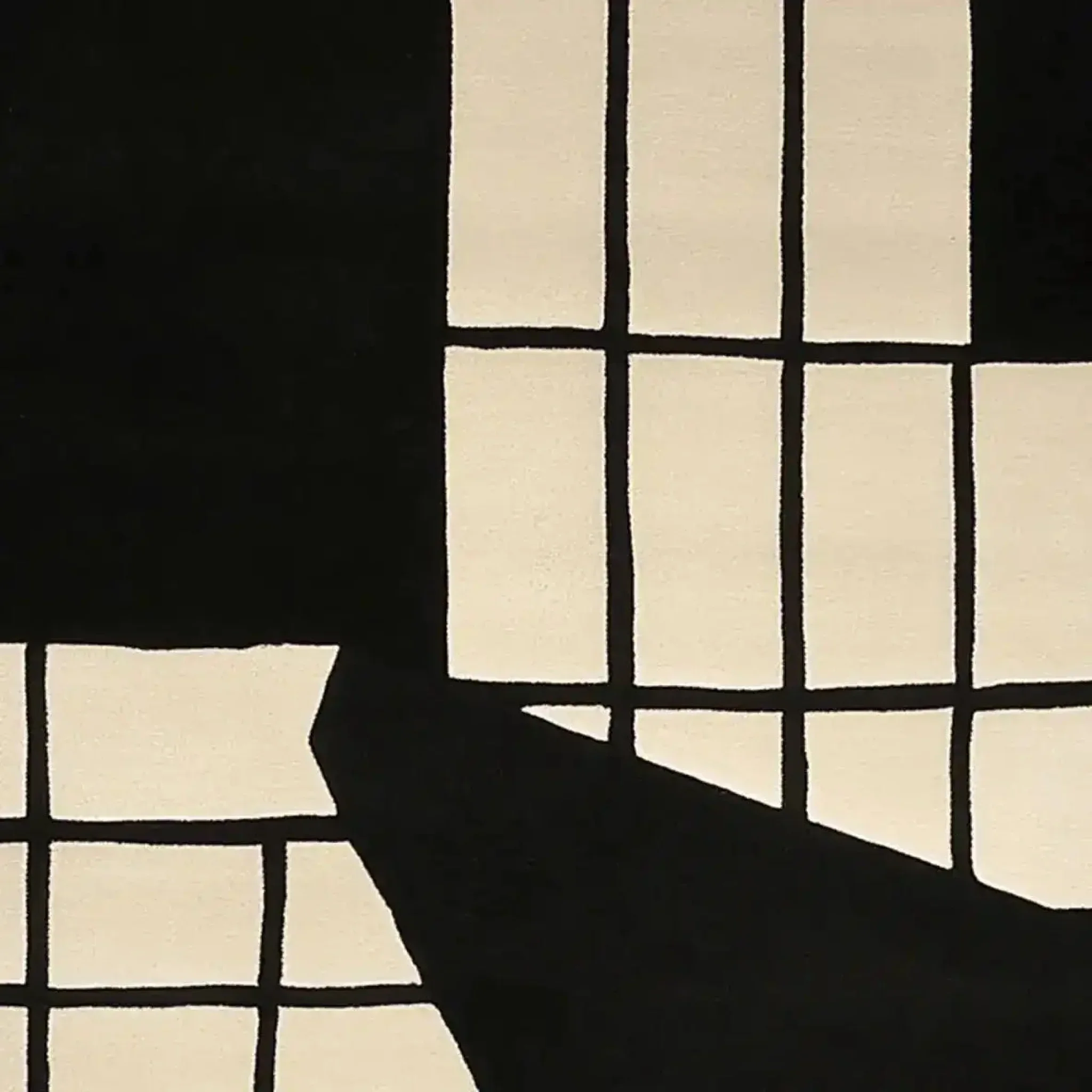 Monochrome Gride Form Hand Tufted Rug - Image 4