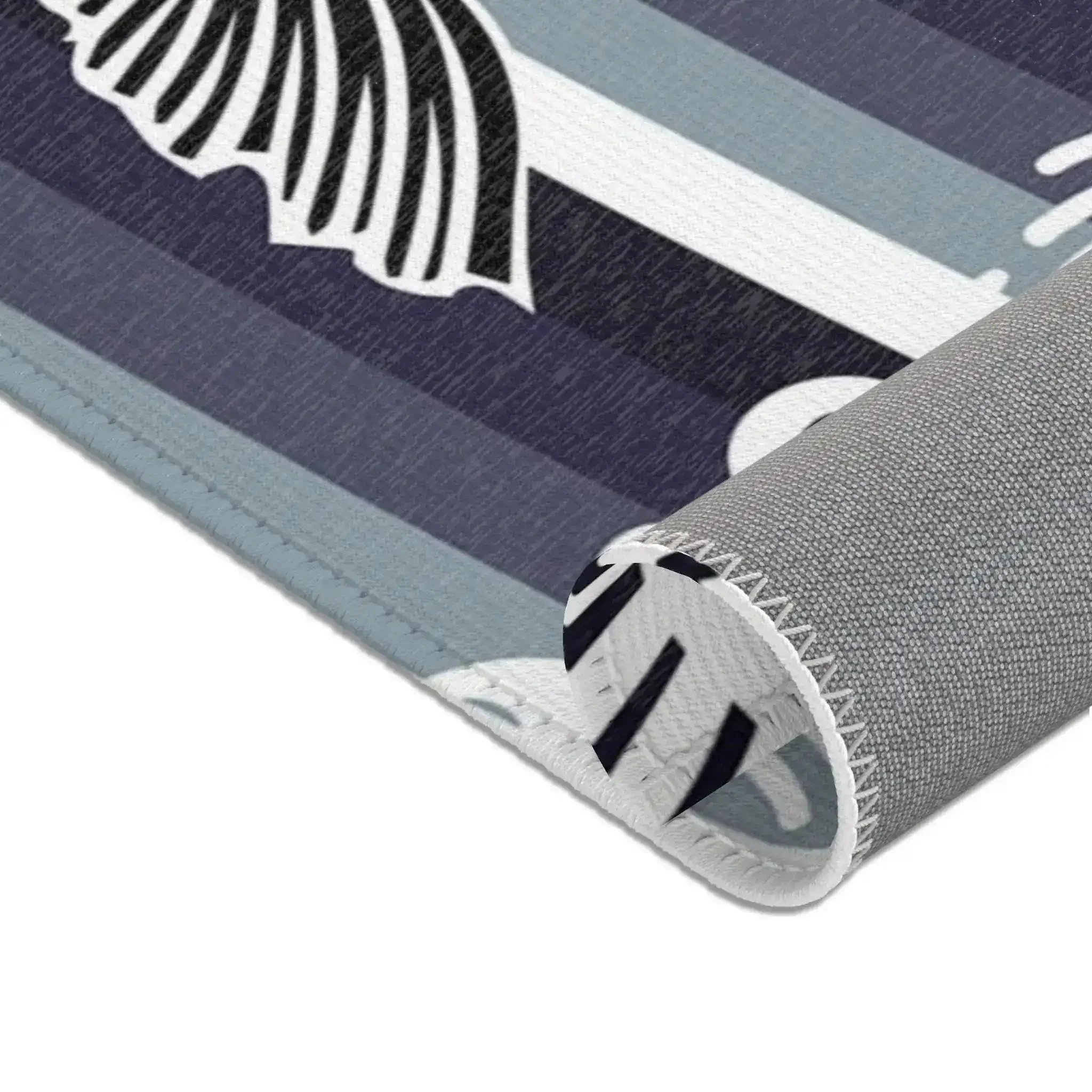Monochrome Koi Fish Wave Accent Rug - Image 9