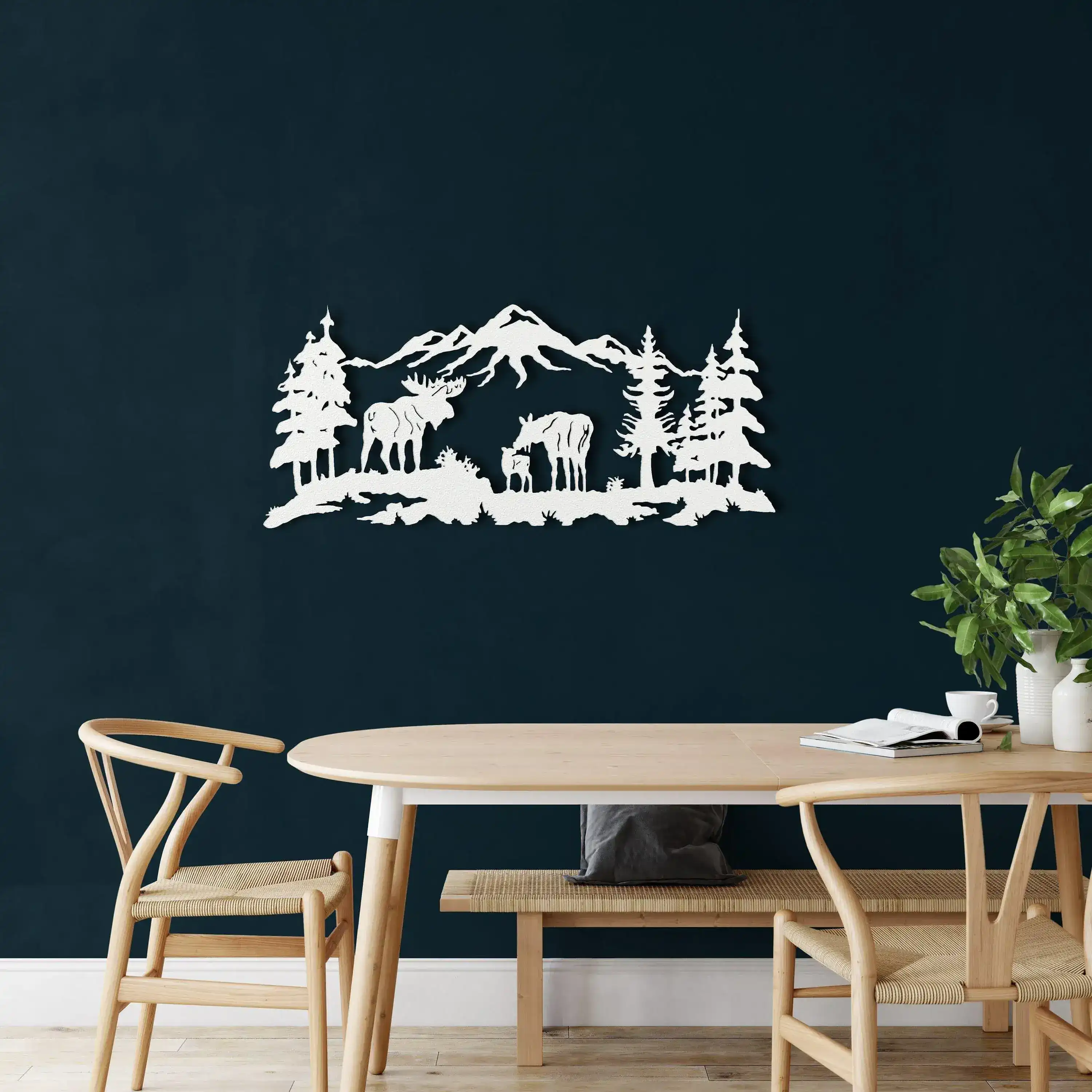 Moose in Nature Metal Wall Art - Image 11