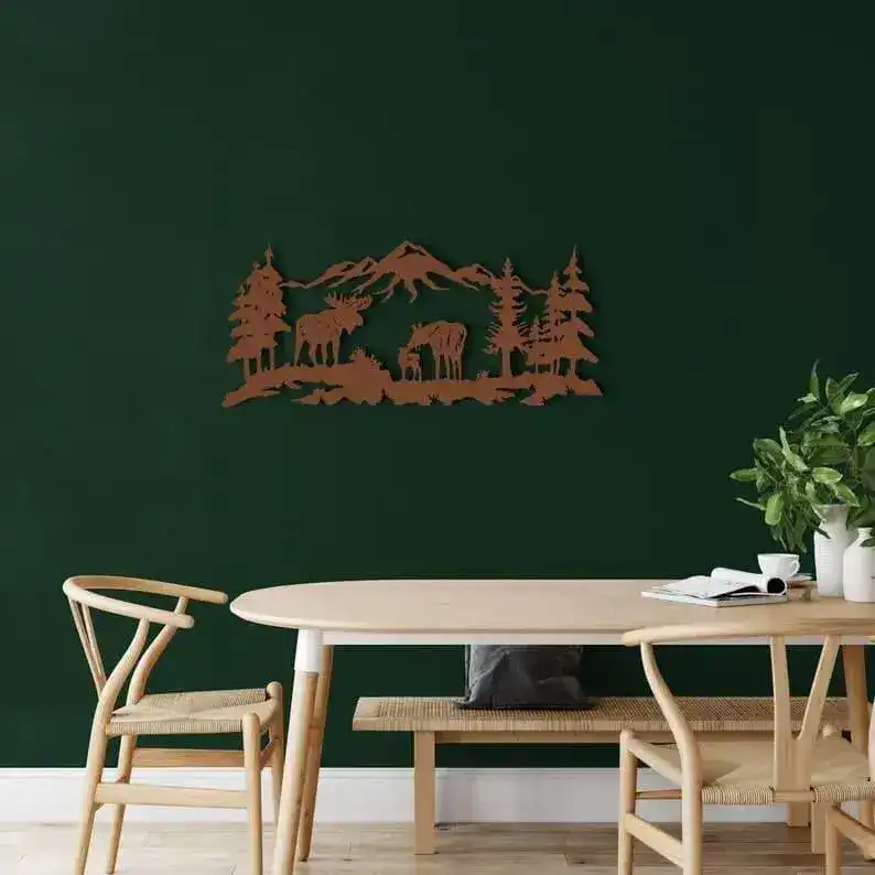 Moose in Nature Metal Wall Art - Image 5