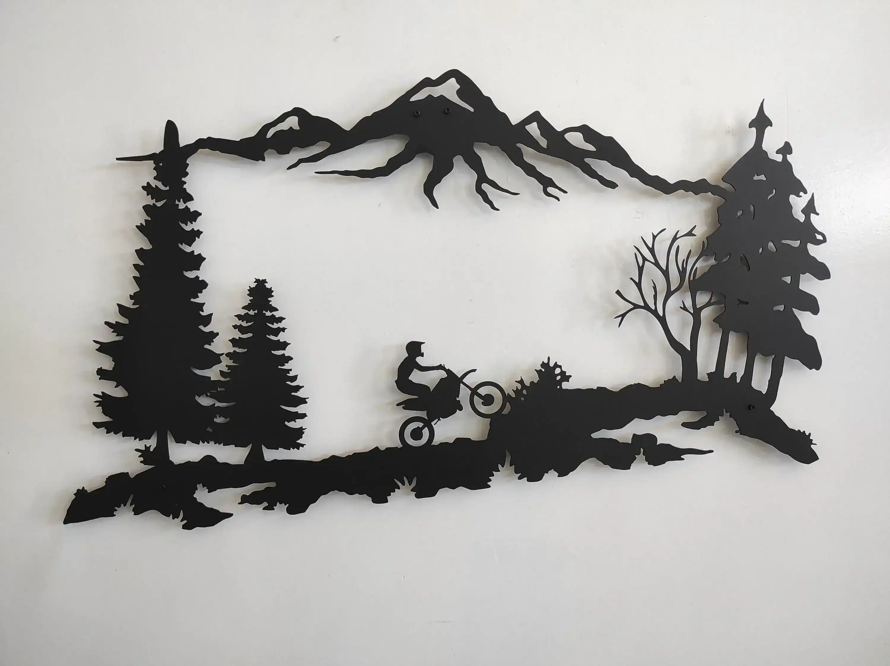 Mountain Biker Motocross Metal Wall Art - Image 8
