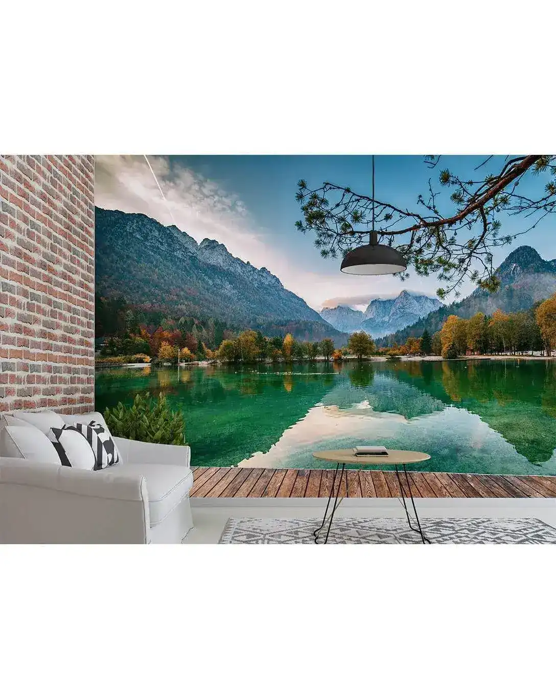 Mountain Lake Photo Nature Wall Mural - Image 5