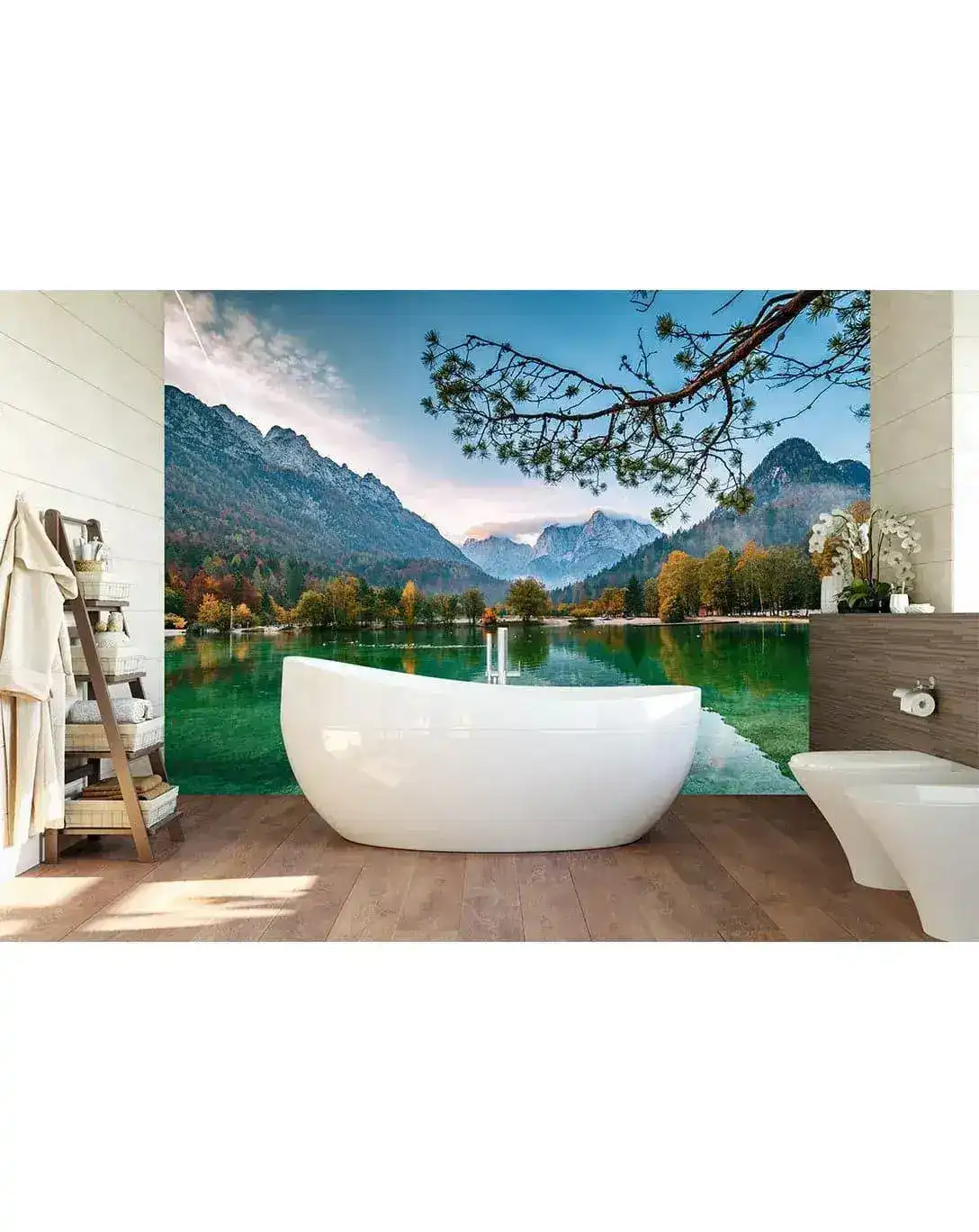 Mountain Lake Photo Nature Wall Mural - Image 7