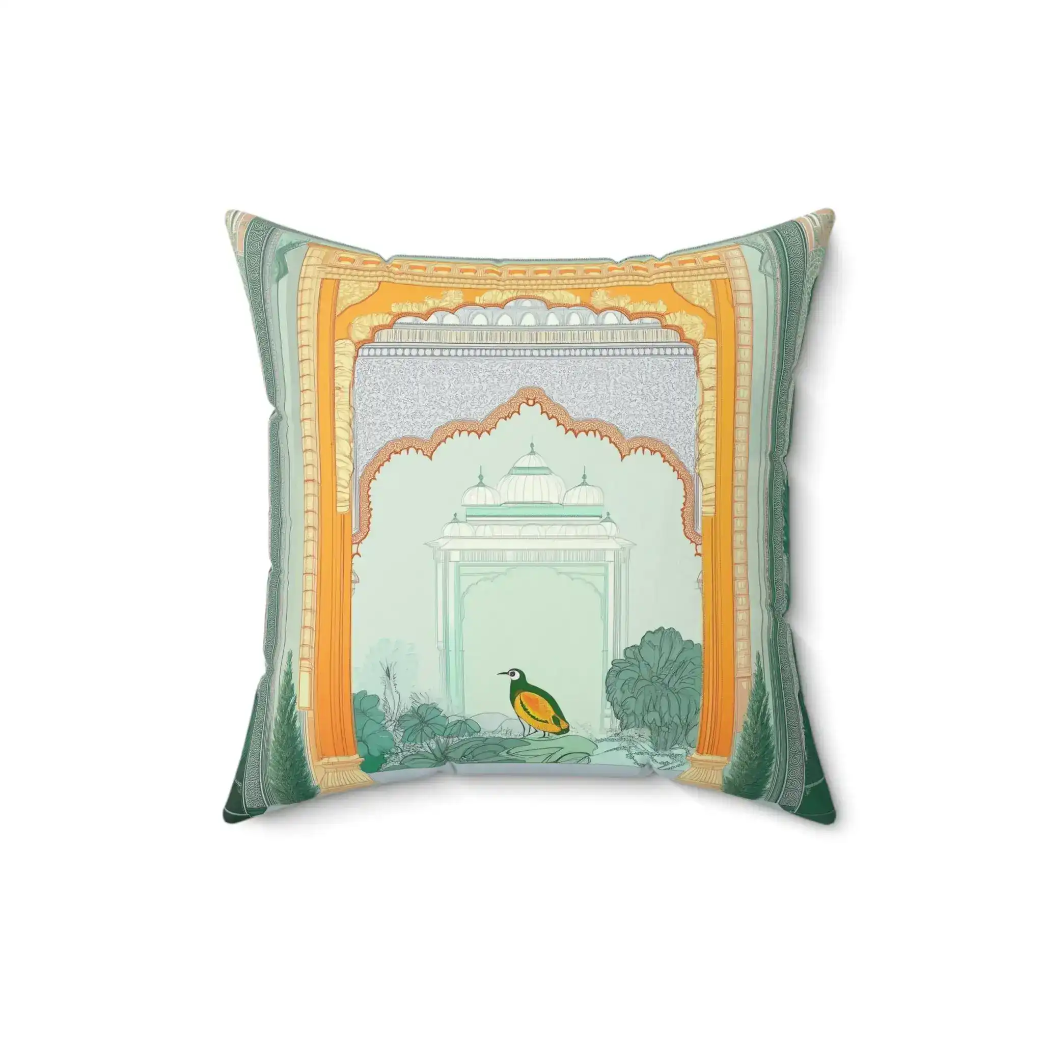 Mughal Garden Vista Throw Pillow - Image 4