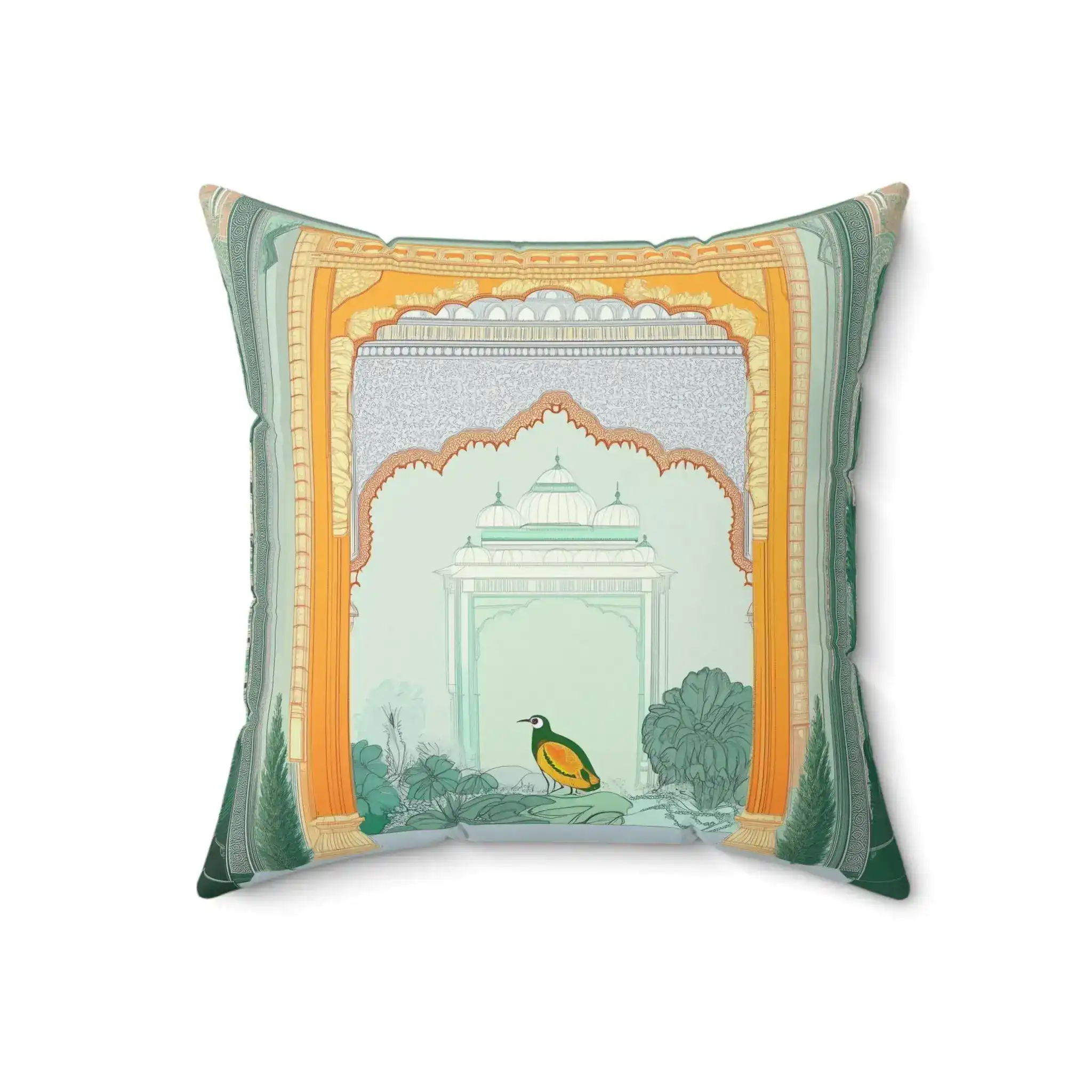 Mughal Garden Vista Throw Pillow - Image 5