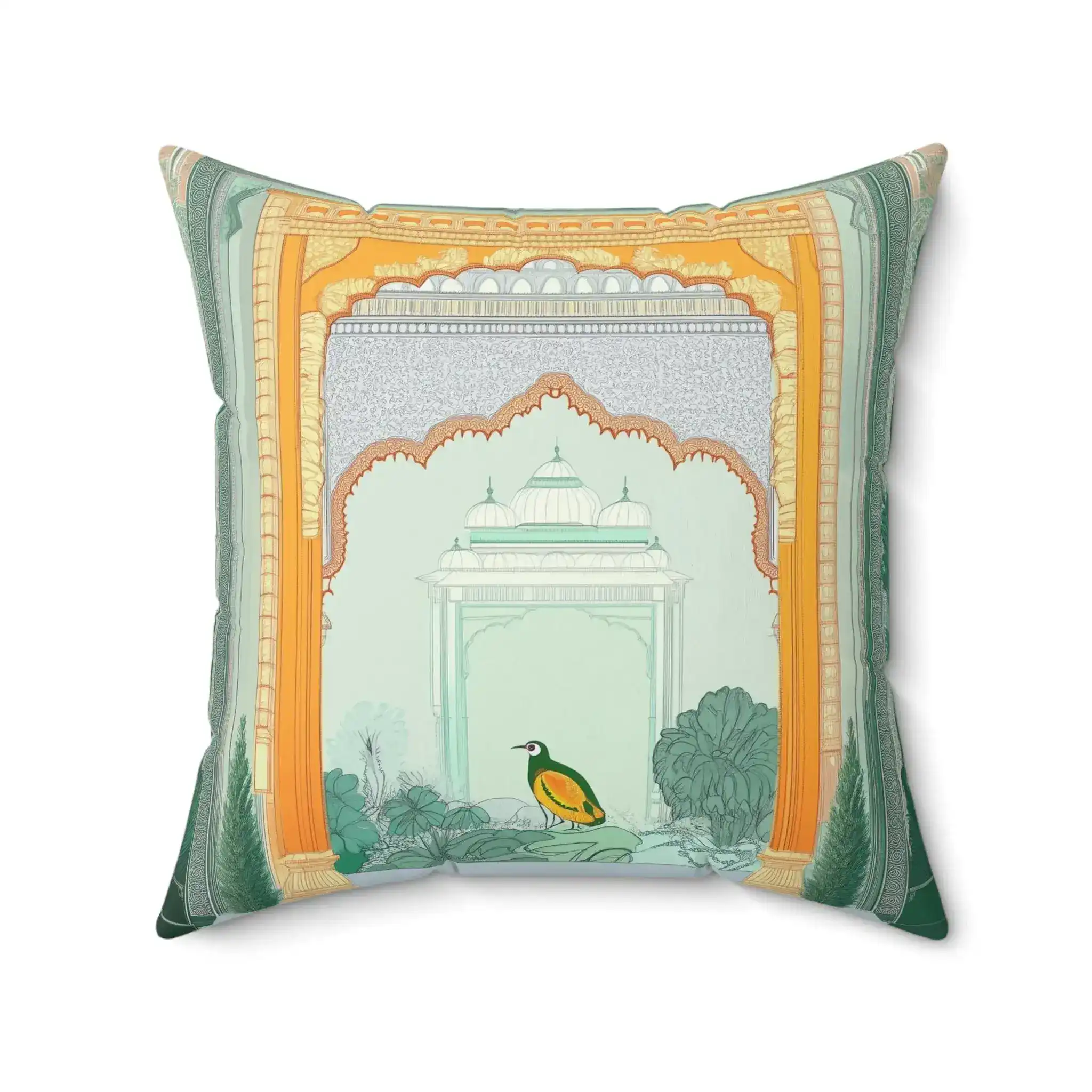Mughal Garden Vista Throw Pillow - Image 6