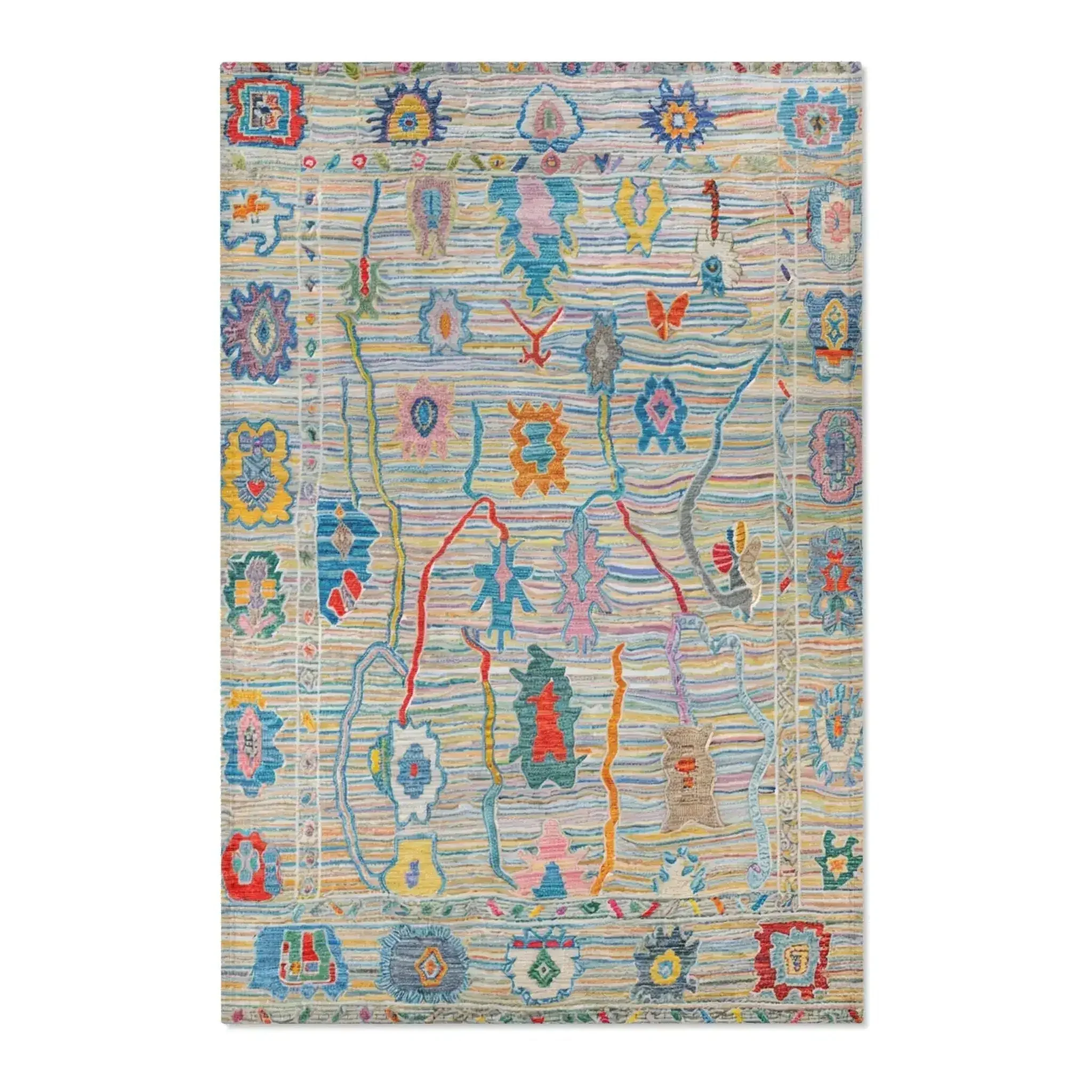 Multicolor Abstract Tribal Pattern Accent Rug - Image 2
