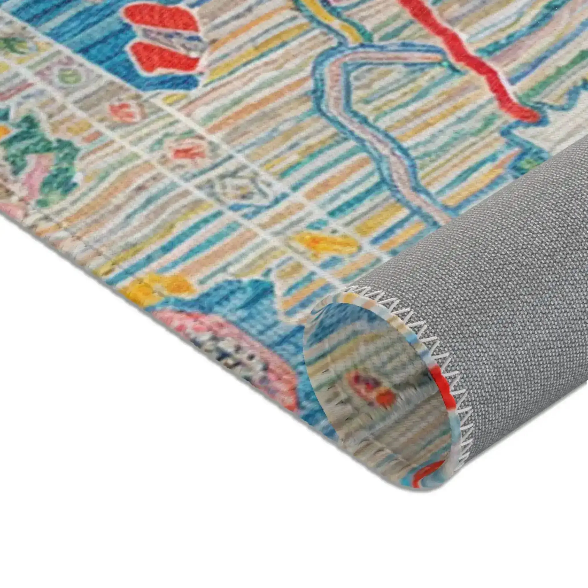 Multicolor Abstract Tribal Pattern Accent Rug - Image 4