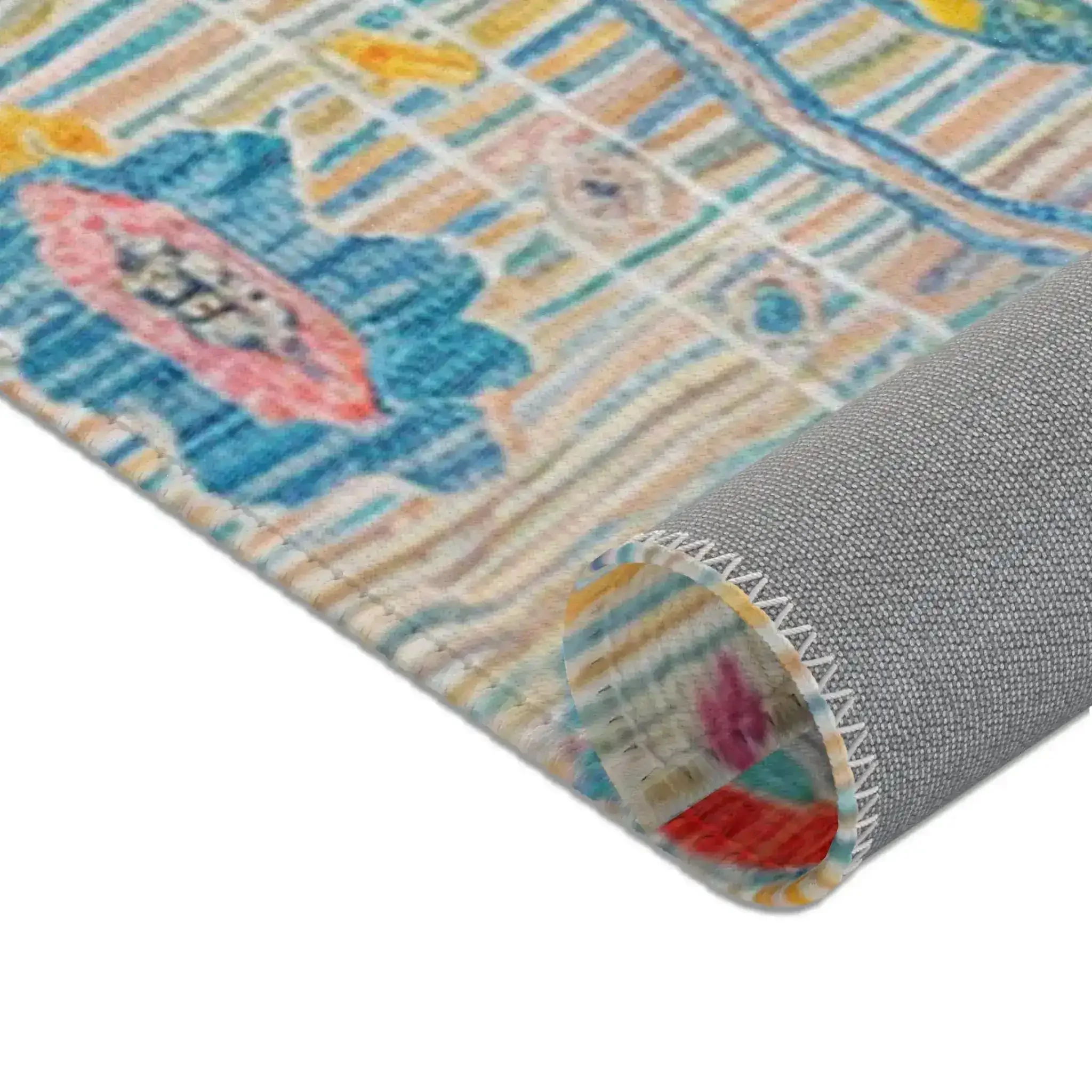 Multicolor Abstract Tribal Pattern Accent Rug - Image 9