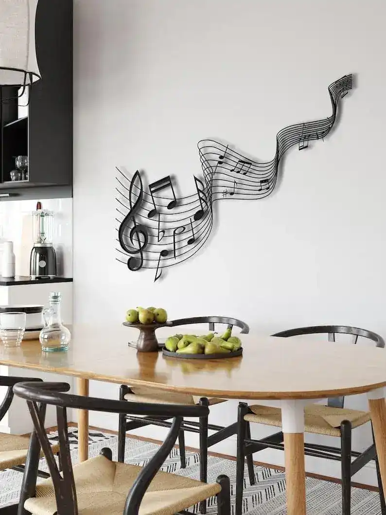 Music Notes Metal Wall Hanging Decor - Image 6