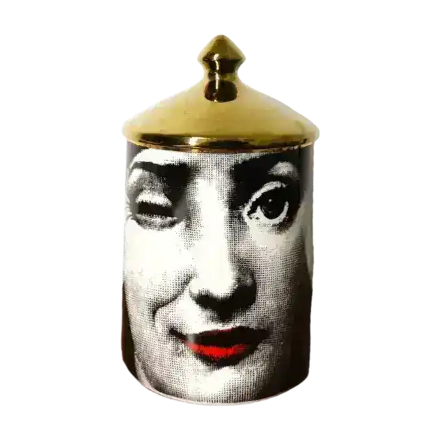 Mustache Lina Cavalieri Candle Jar with Gold Lid - Image 7