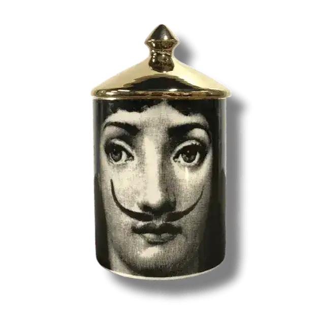 Mustache Lina Cavalieri Candle Jar with Gold Lid - Image 8