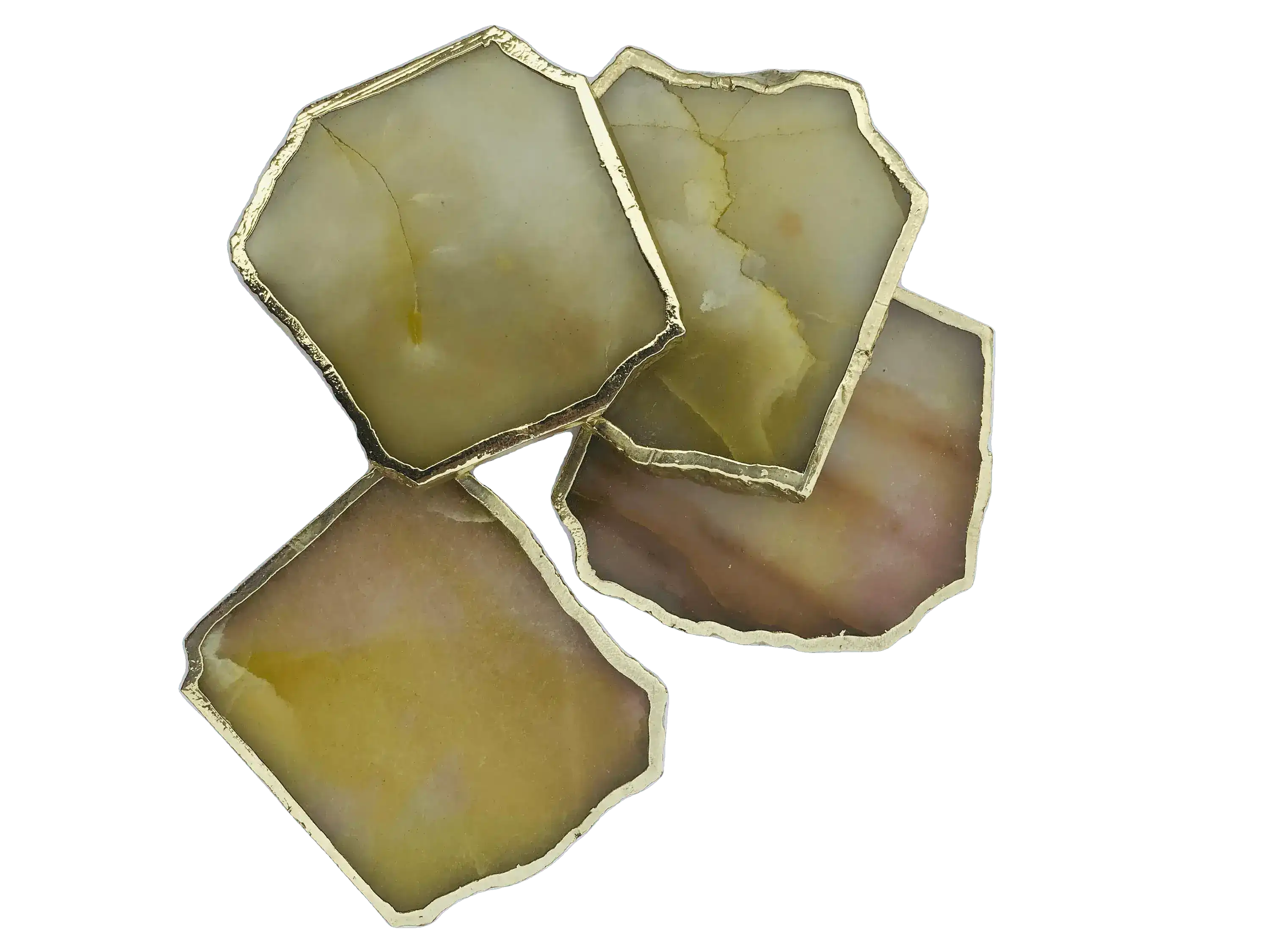 Mustard Agate Aventurine Coaster Set of 4 - Image 2