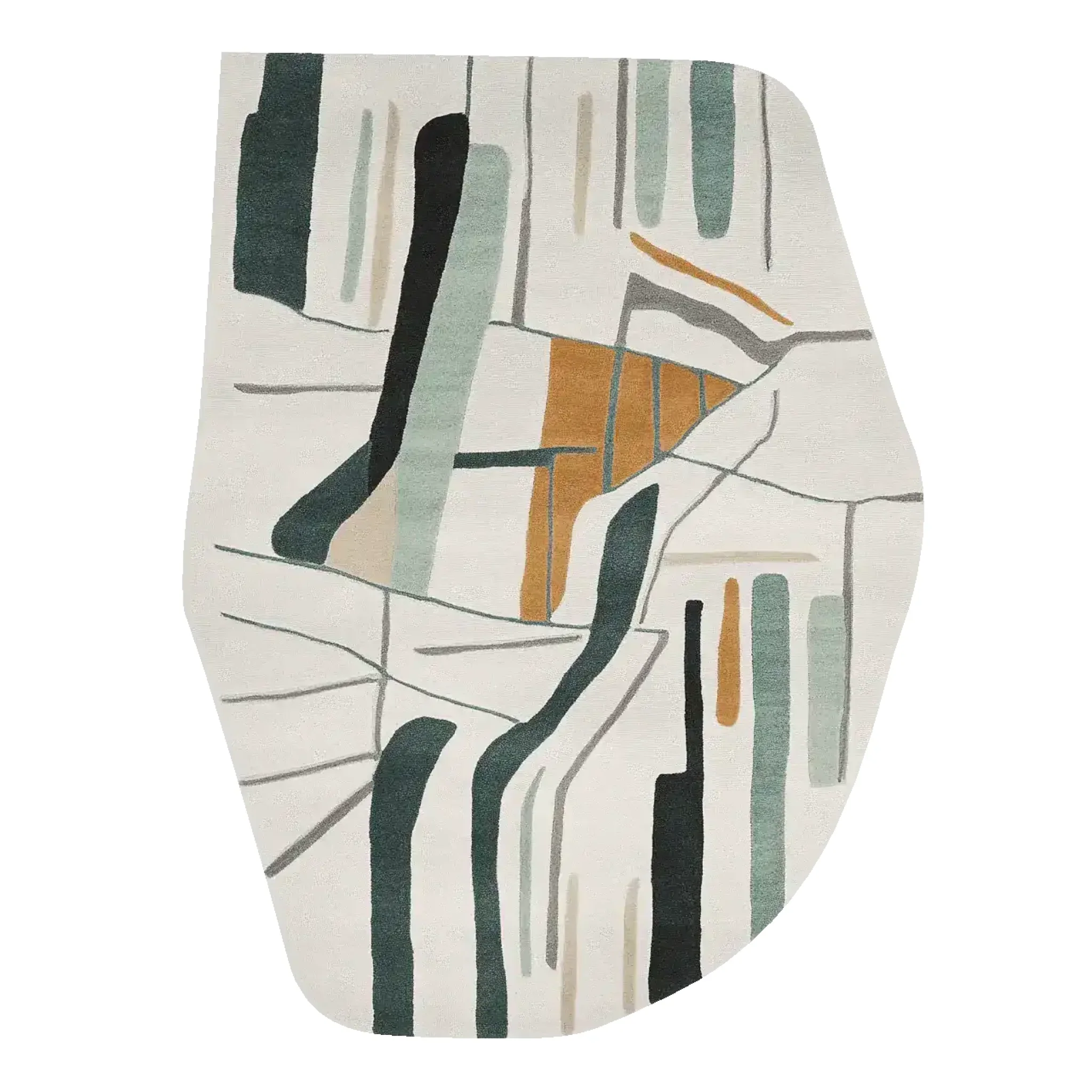 Muted Thought Pattern Hand Tufted Rug