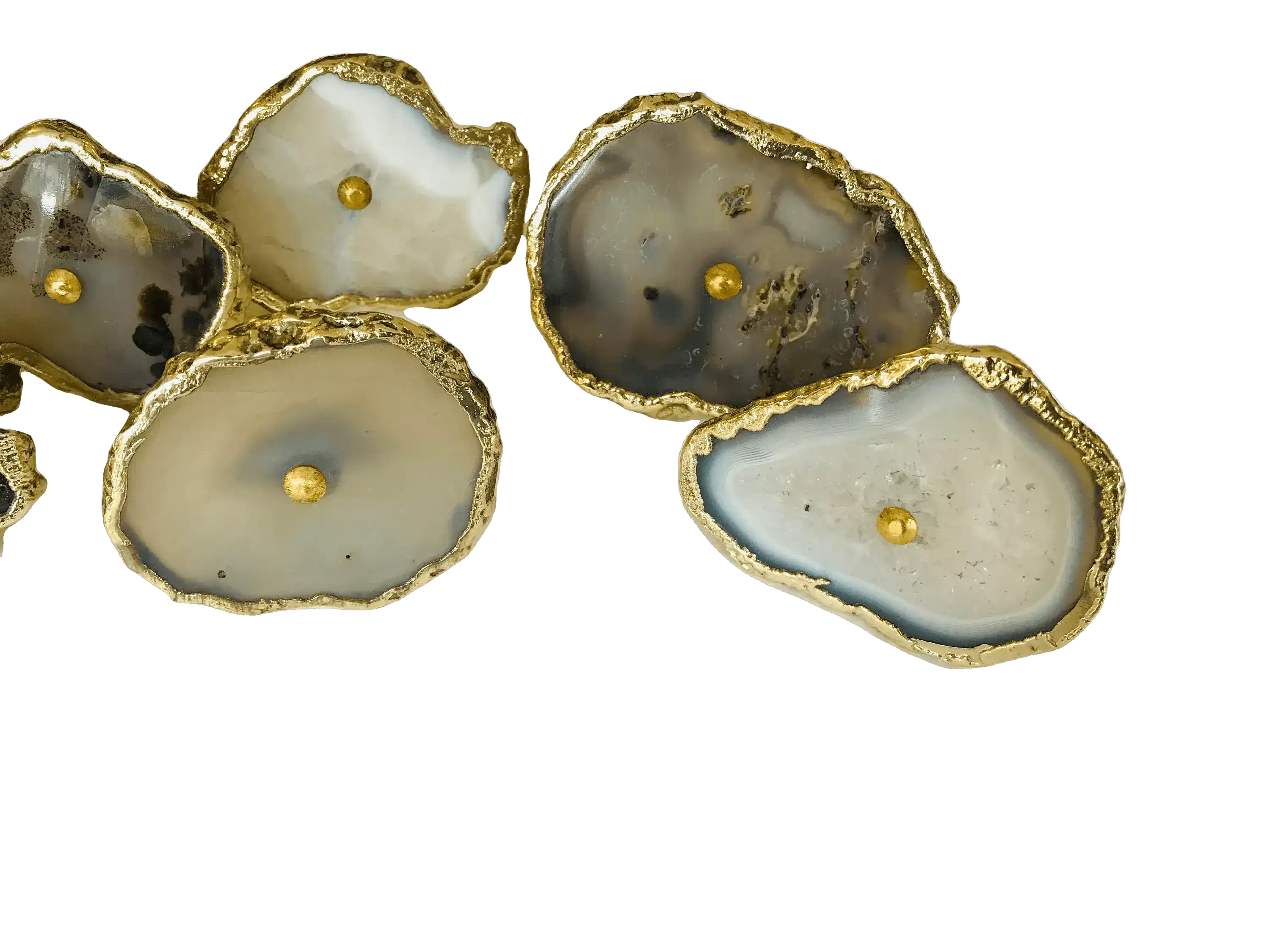 Natural Gray Agate Cabinet Door Pull Handle - Set of 6 - Image 6
