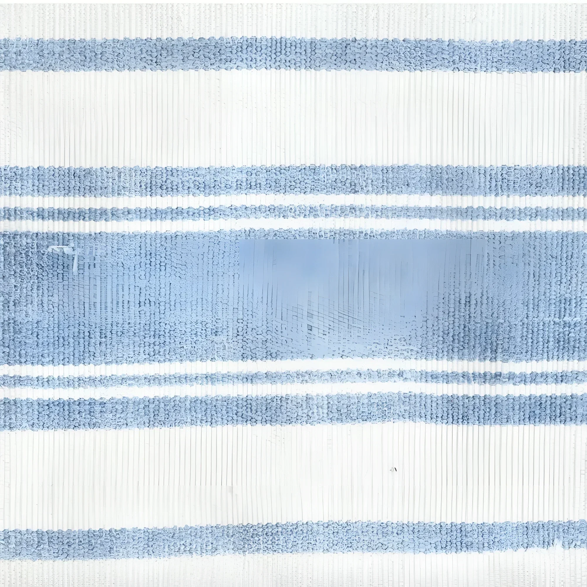 Natural Vegetable Dyed Indian Dhurrie Reversible Cotton Rug - Light Indigo - Image 4