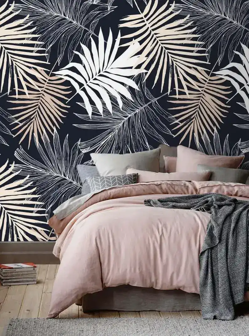 Neutral Oversized Palm Leaves Wallpaper - Image 3