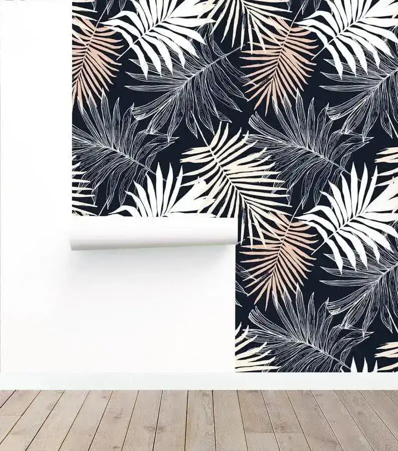 Neutral Oversized Palm Leaves Wallpaper - Image 5