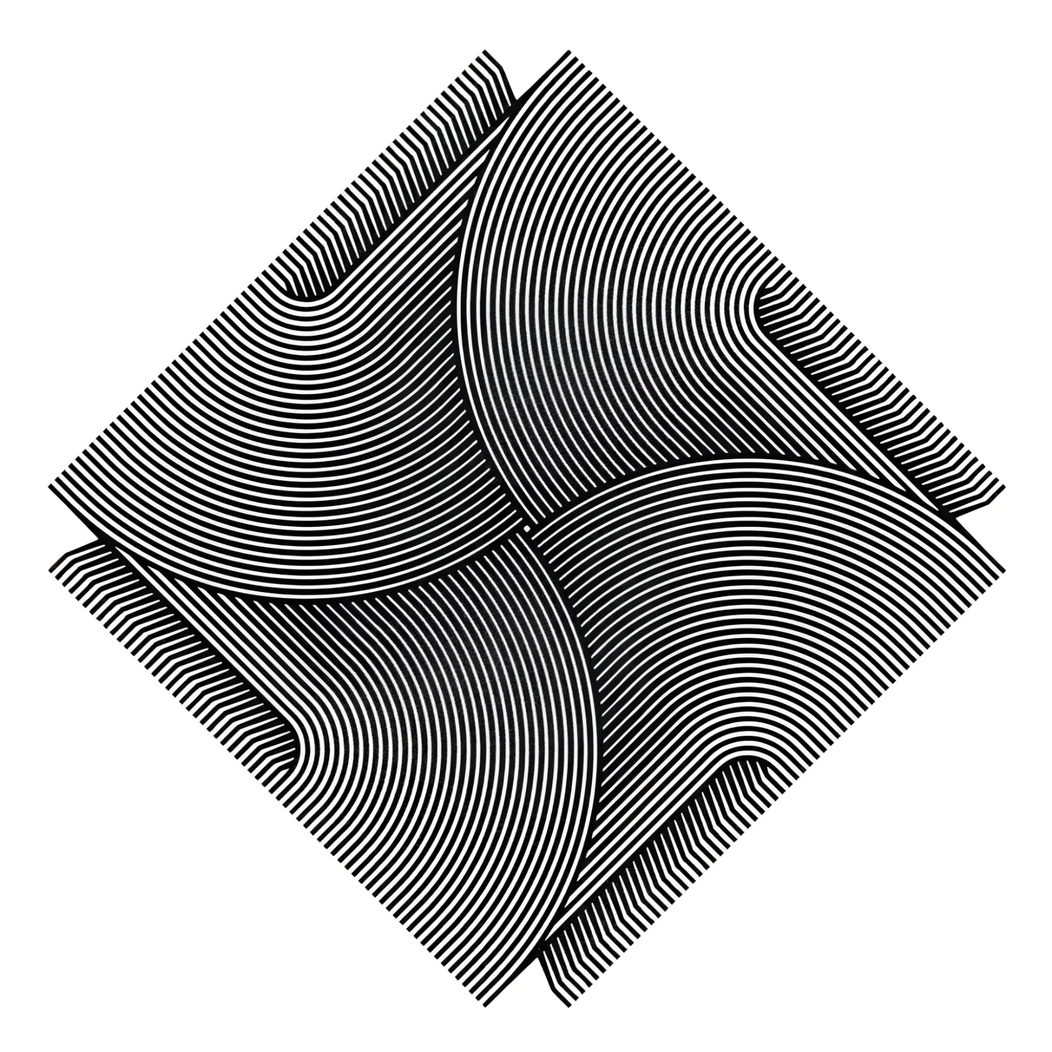Noir Horizon Illusion Square Hand Tufted Wool Rug - Image 6