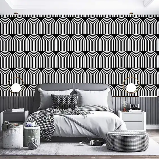 Noir Loopscape Art Deco Wallpaper - Image 3