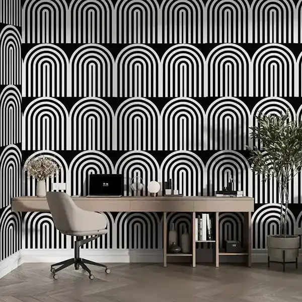 Noir Loopscape Art Deco Wallpaper - Image 4