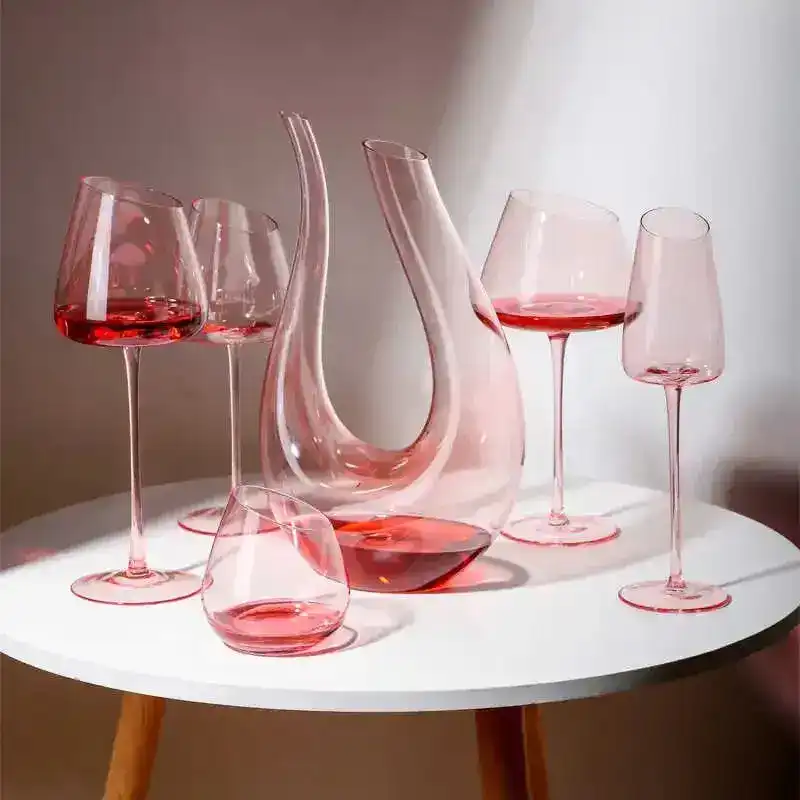 Nordic Flamingo PInk Wine Glass - Image 5
