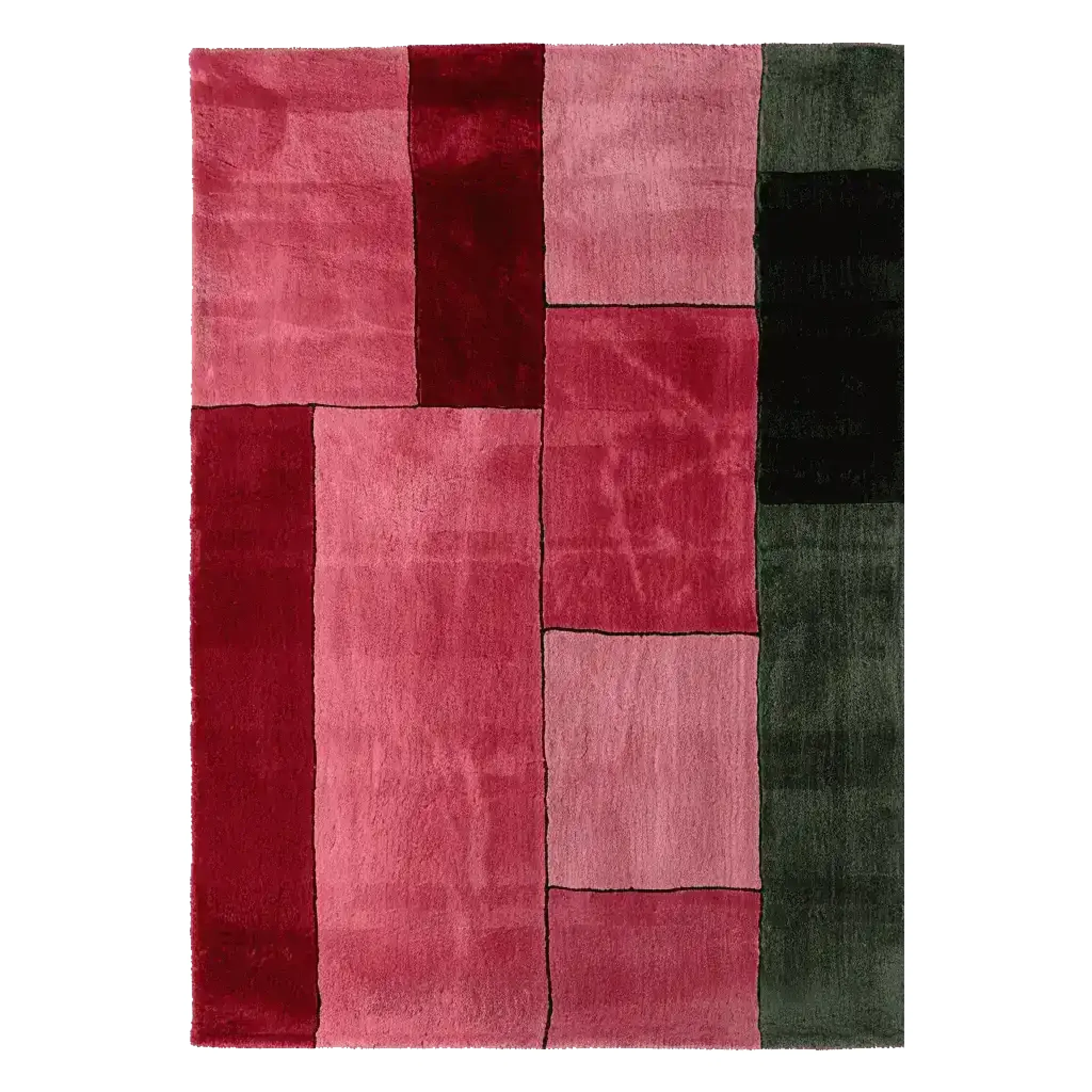Obscura Red Panel Hand Tufted Rug - Image 3